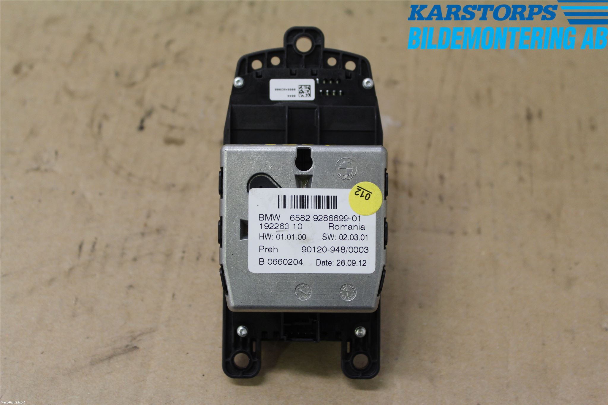 BMW 5 F10/F11/F18 09-17 Strömställare Färddator