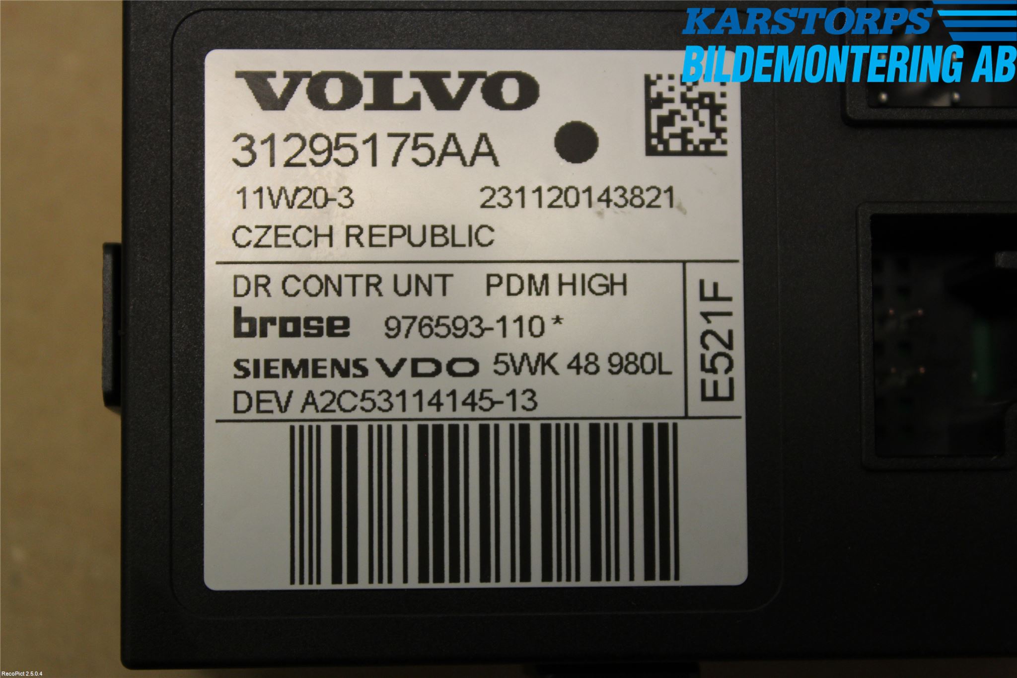 Volvo V50 08-12 Fönsterhissmotor