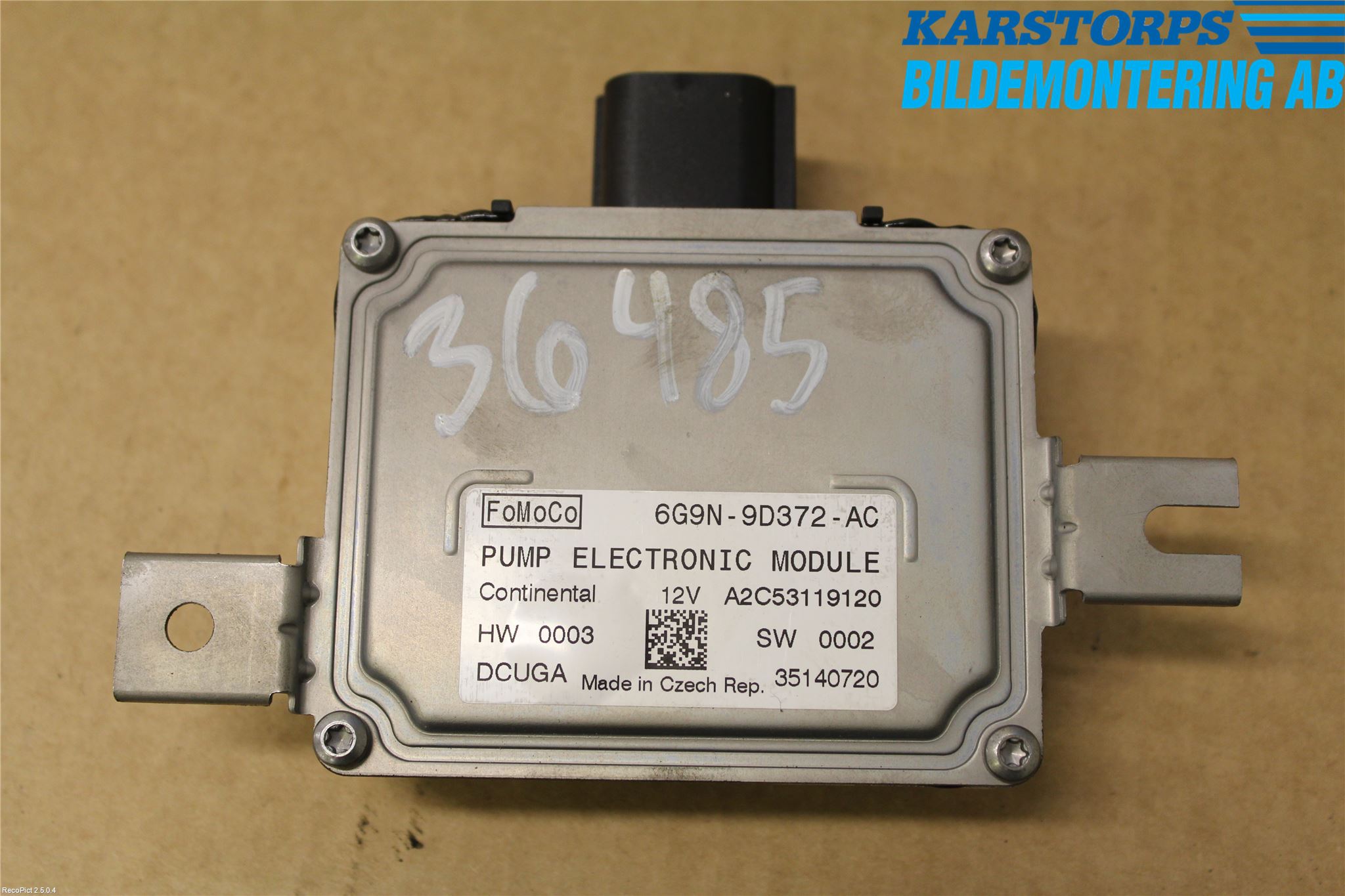 Volvo XC60 14-17 Styrenhet Bränslepump