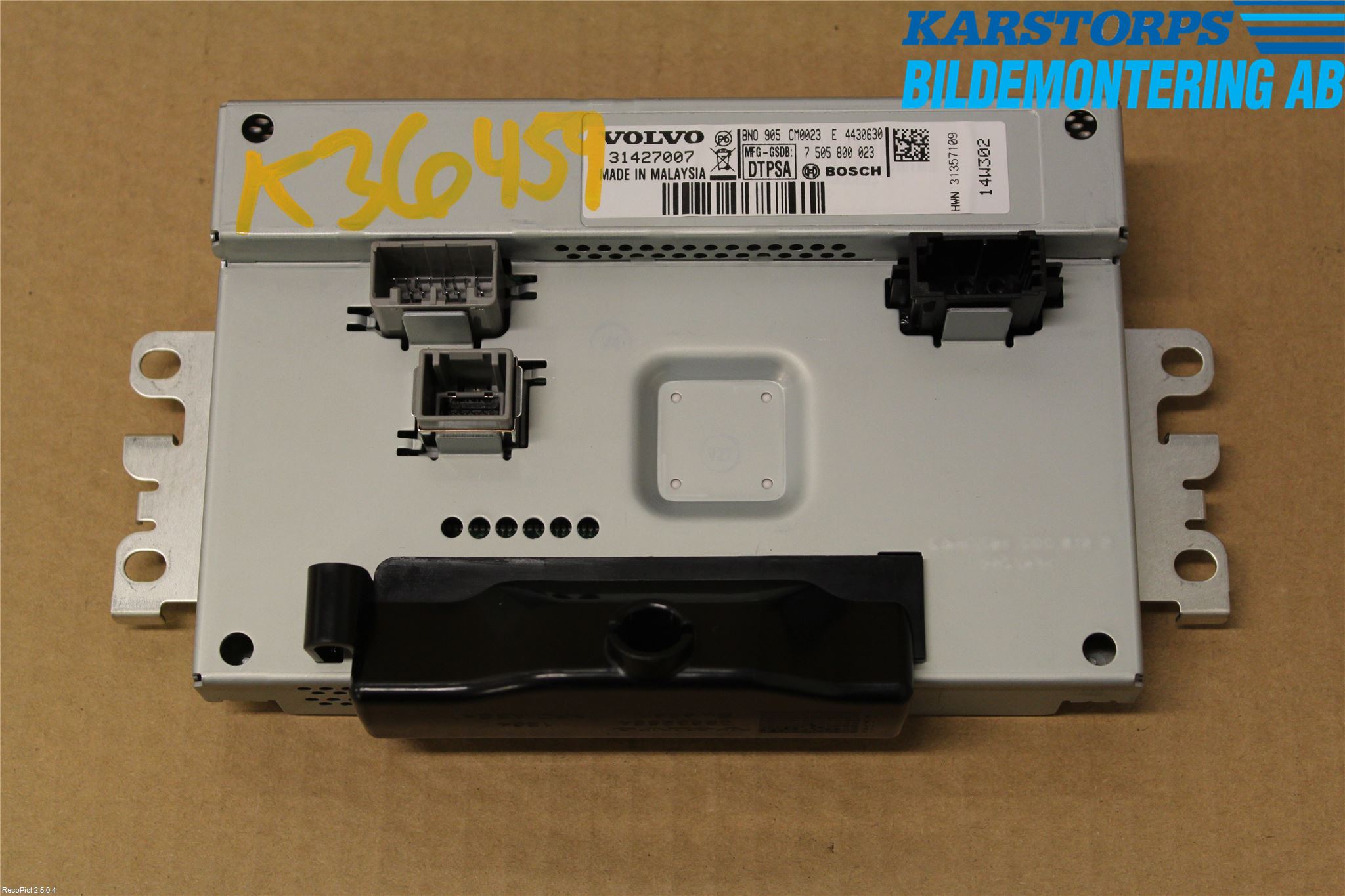 Volvo V40 12-19 Multifunktionsdisplay