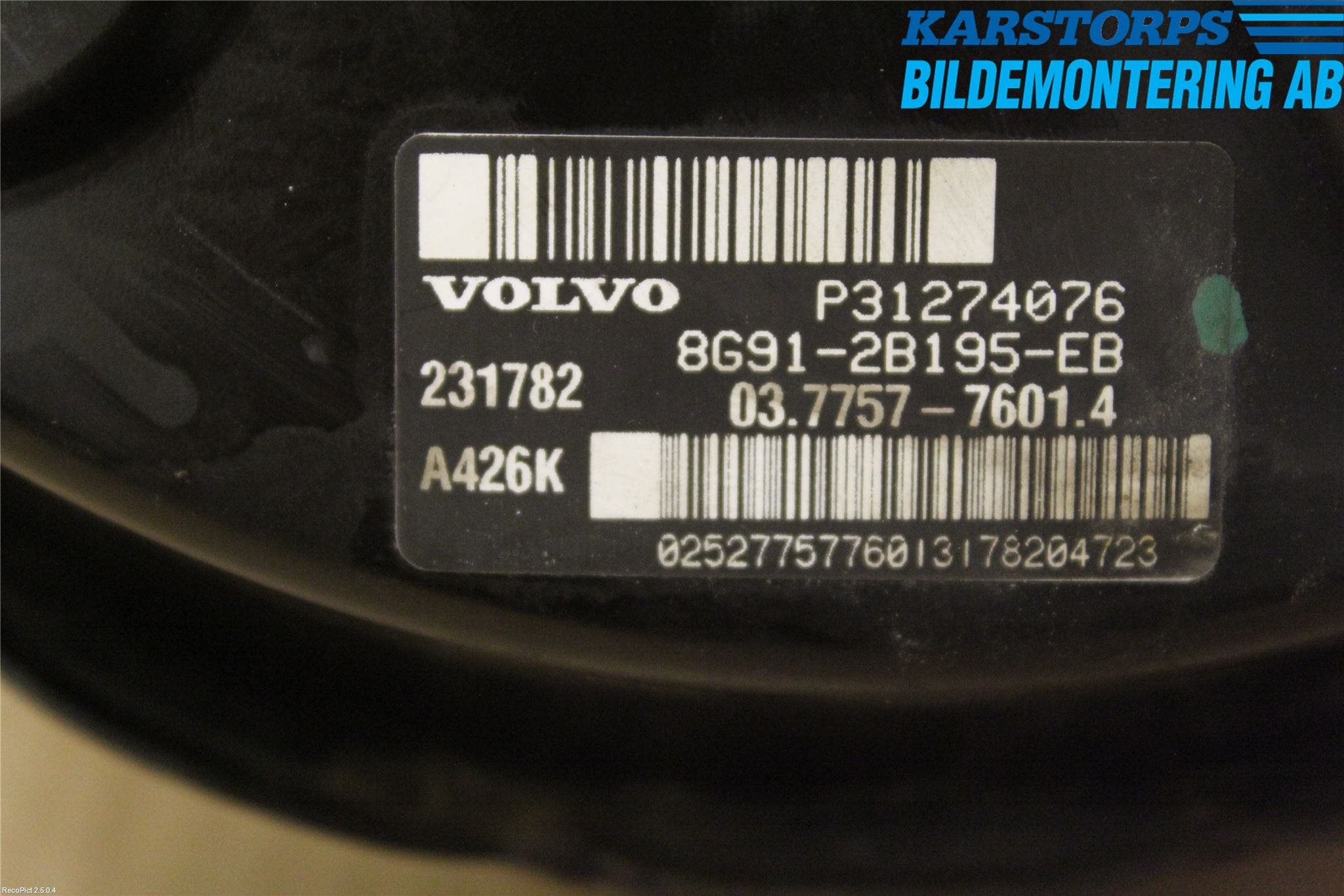 Volvo XC60 09-13 Bromsservo