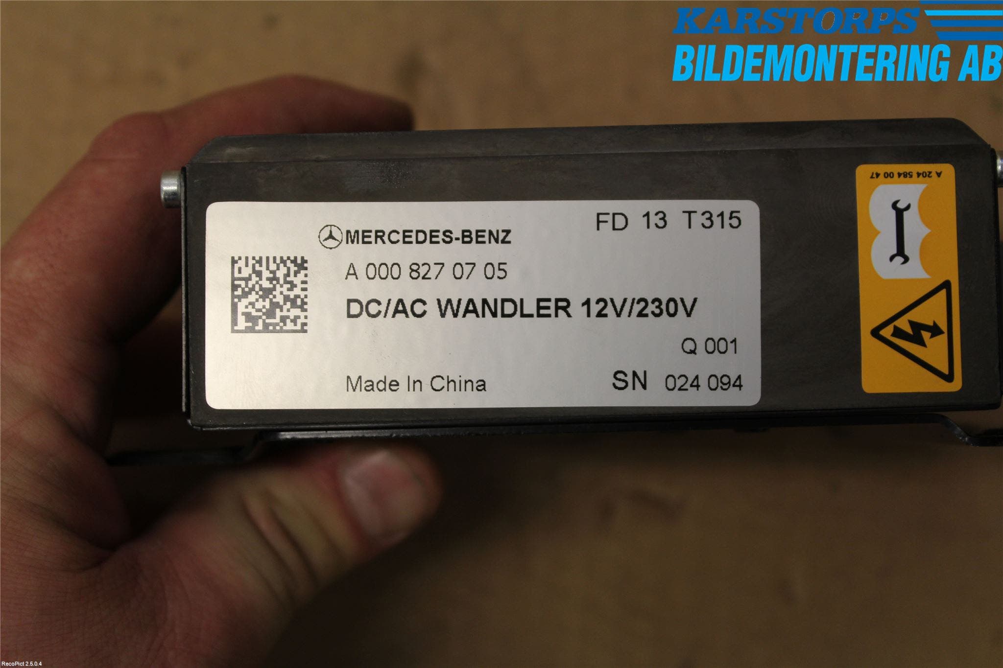 Mercedes-Benz MB C-KLASS (W205) 14-21 Relä Spänningsomvandlare