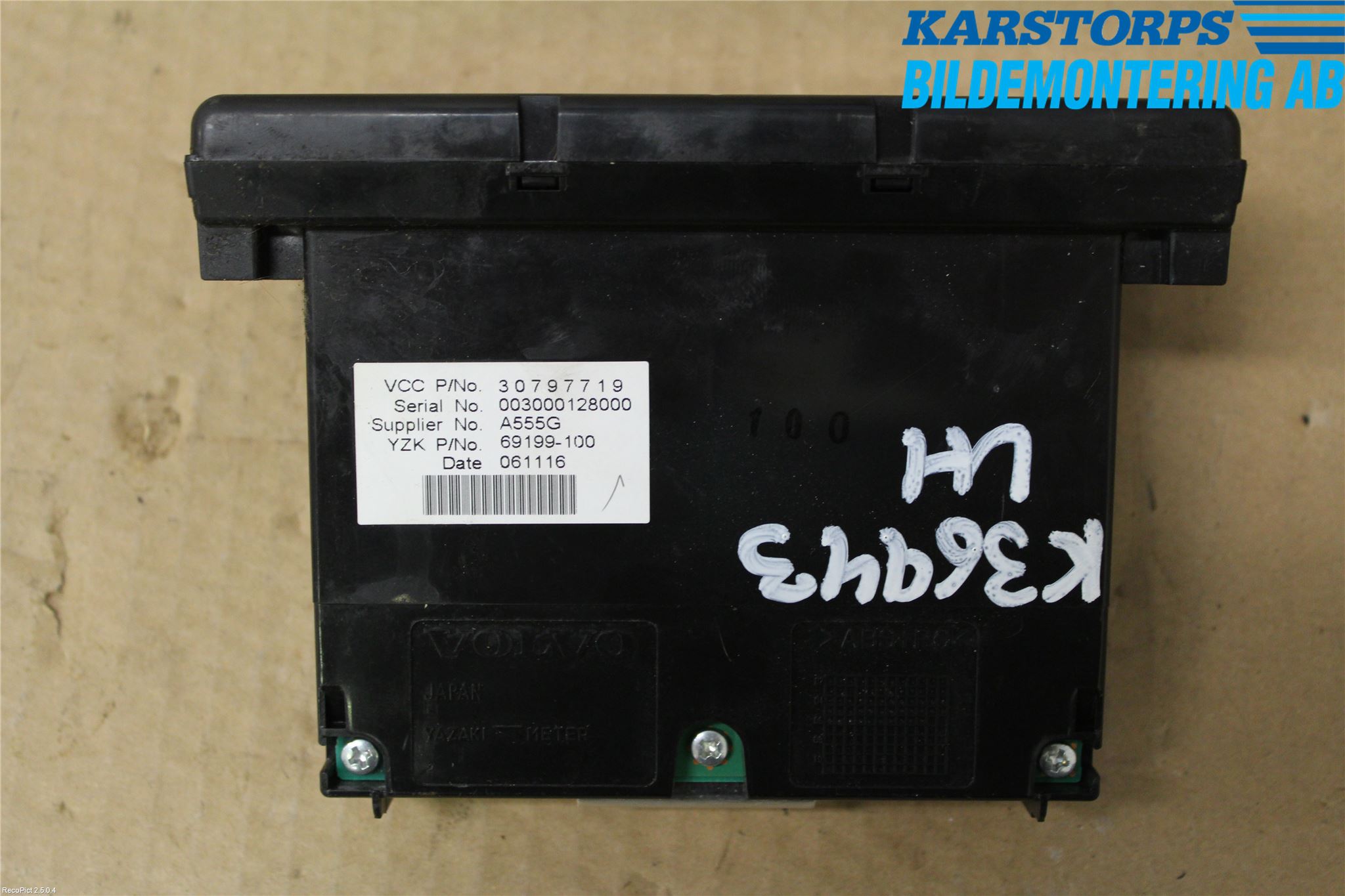 Volvo C30 07-10 Kontrolldisplay