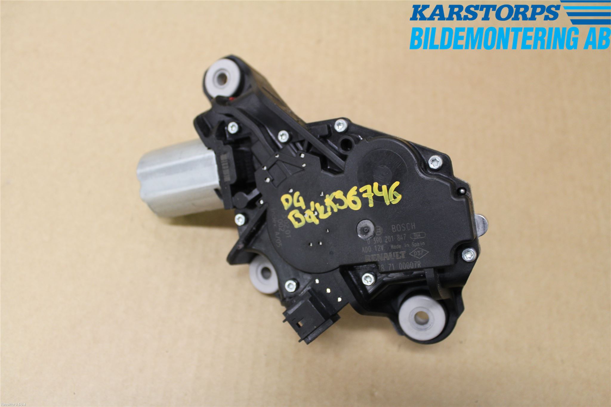 Renault MEGANE III 09-15 Torkarmotor Baklucka