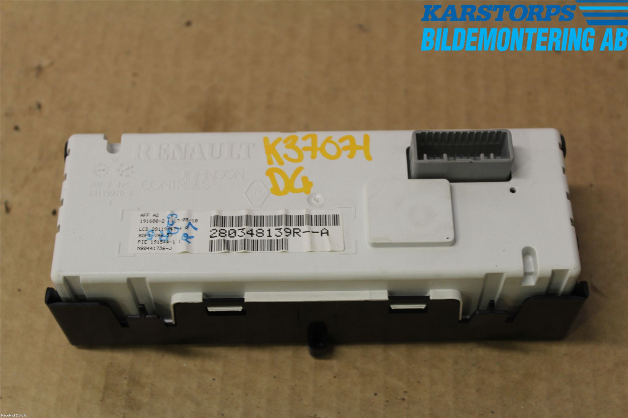 Renault CLIO III  09-12 Kontrolldisplay