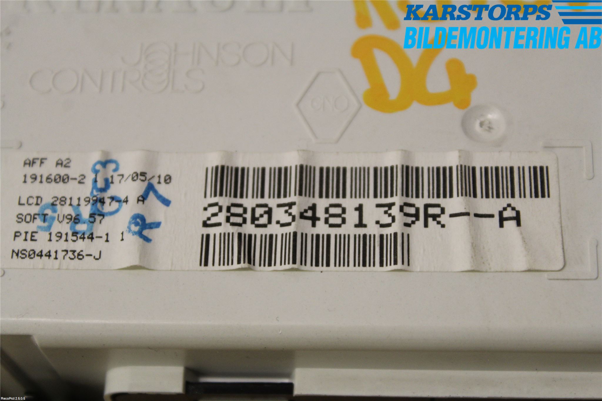 Renault CLIO III  09-12 Kontrolldisplay