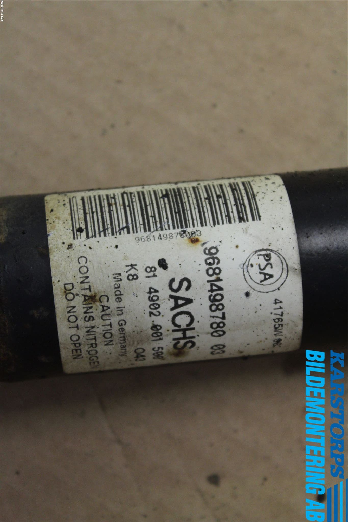 Citroen BERLINGO 08-18 Stötdämpare Bak