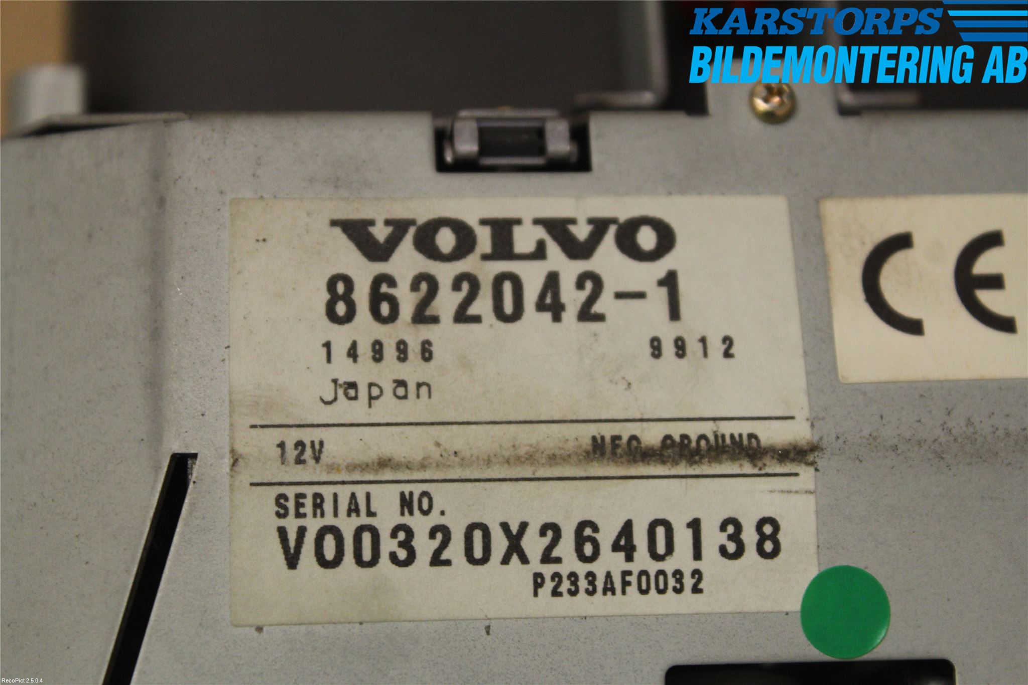 Volvo V70 00-04 Gps Navigator