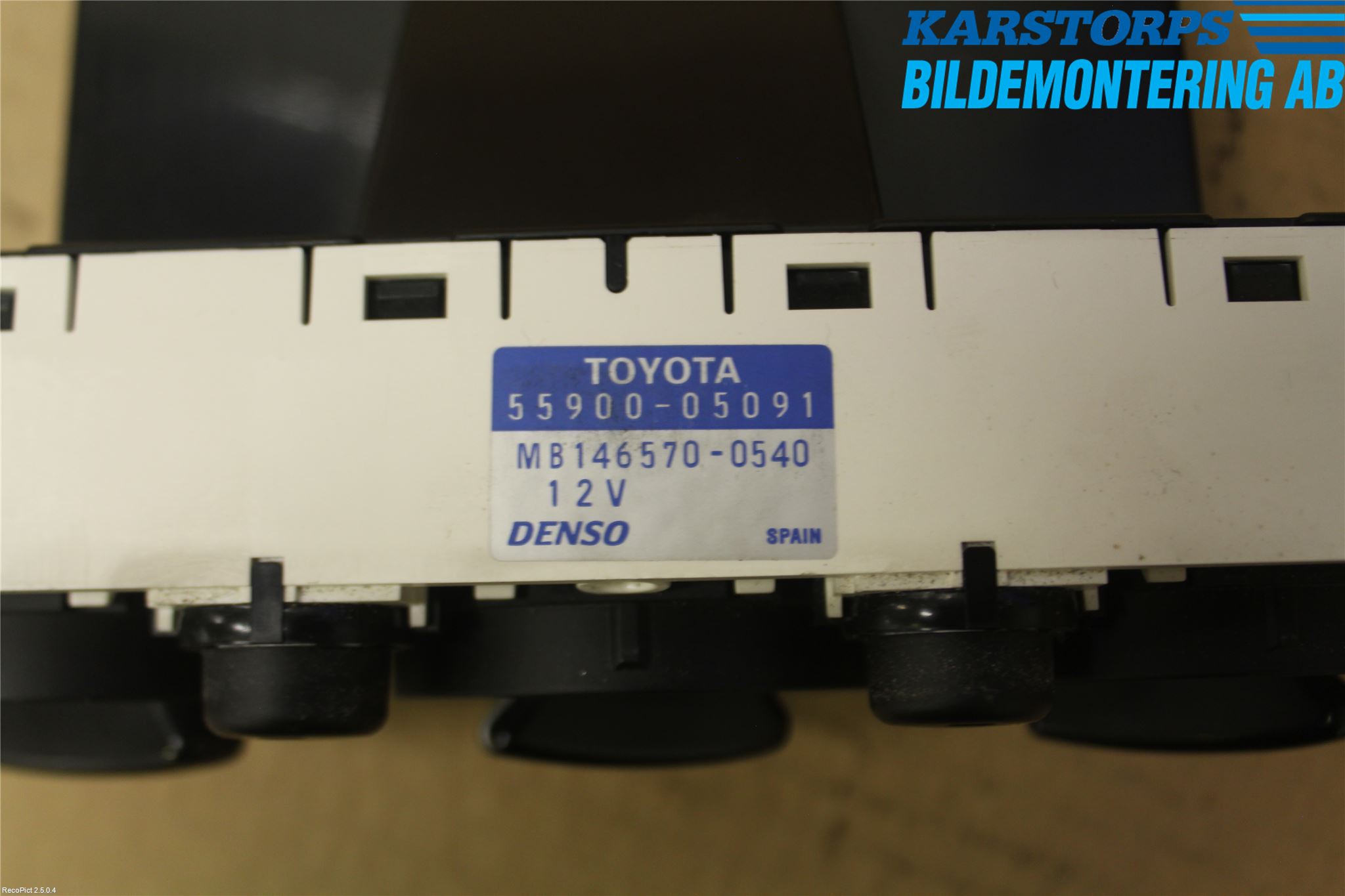 Toyota AVENSIS 98-02 Värmereglage