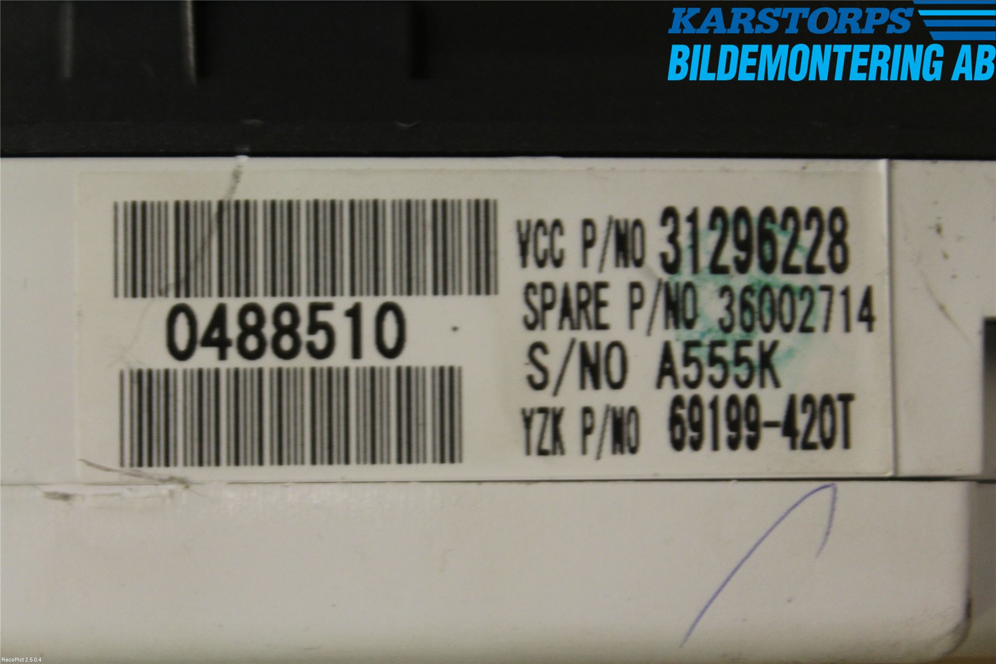 Volvo V50 08-12 Instrument Komb