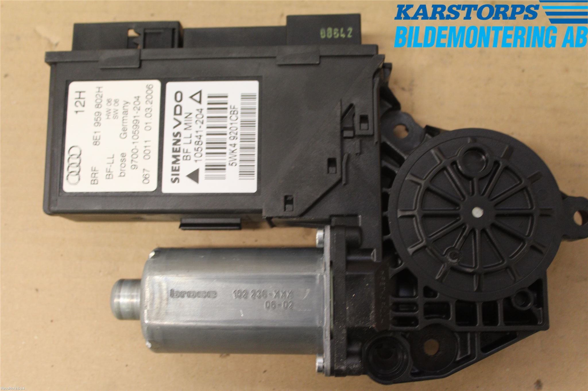 Audi A4/S4 05-07 Fönsterhissmotor