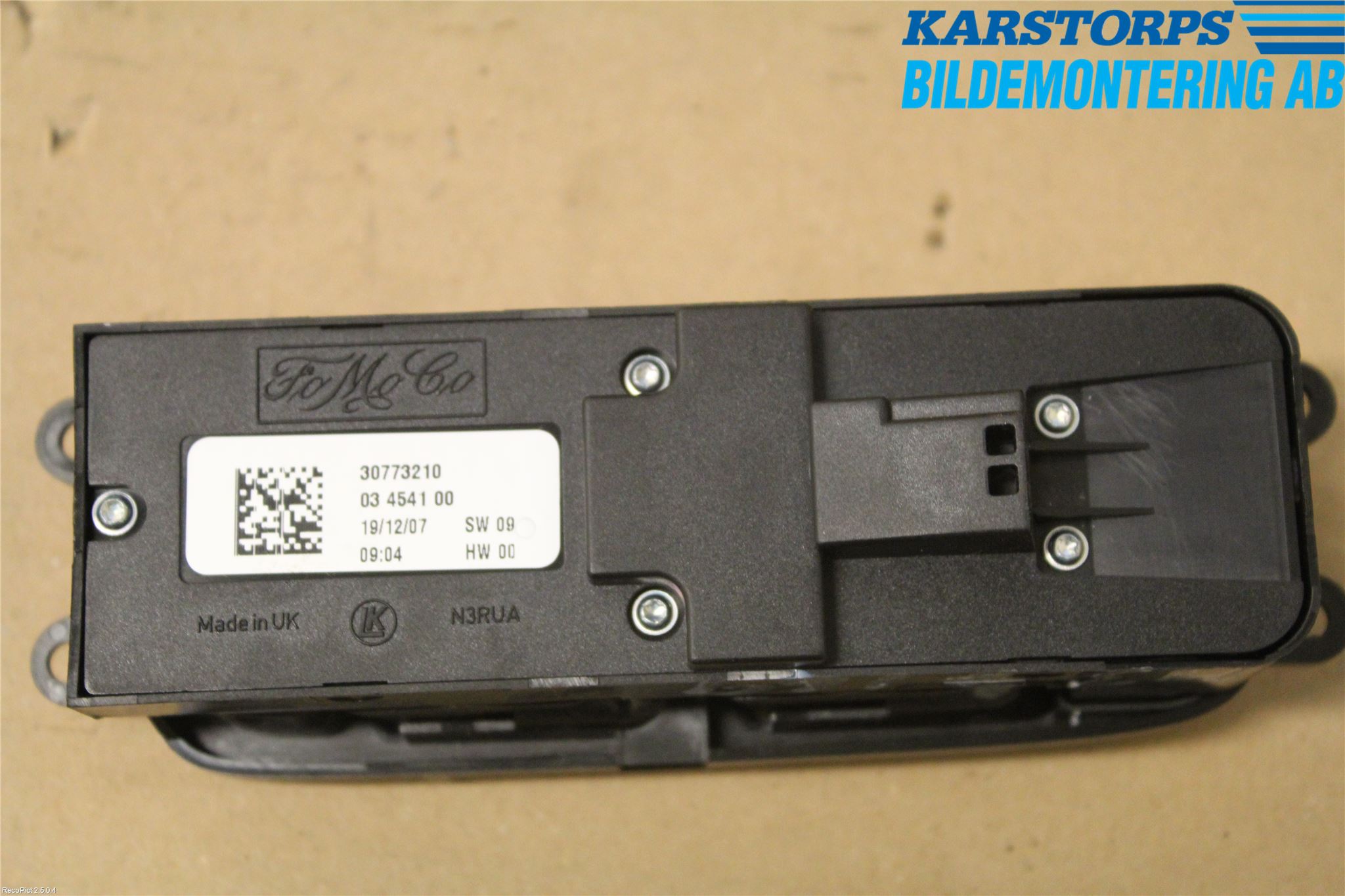 Volvo V50 08-12 Strömställare Elhiss