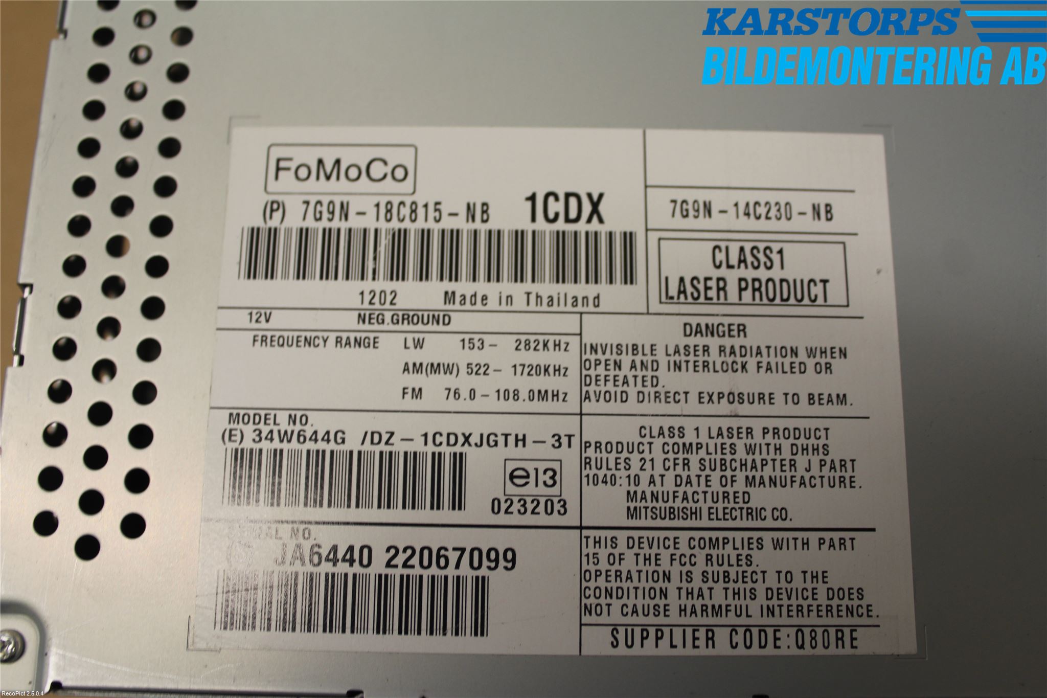 Jaguar XK/XKR 06-14 Cd Radio - Multimediapanel