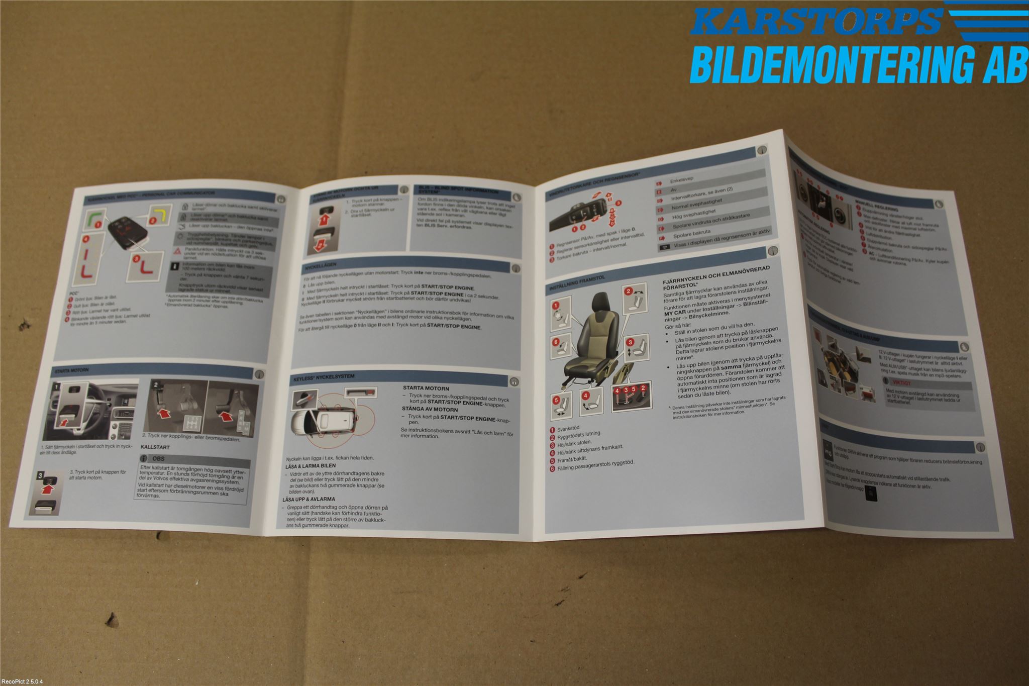 Volvo V60 11-13 Instruktionsbok