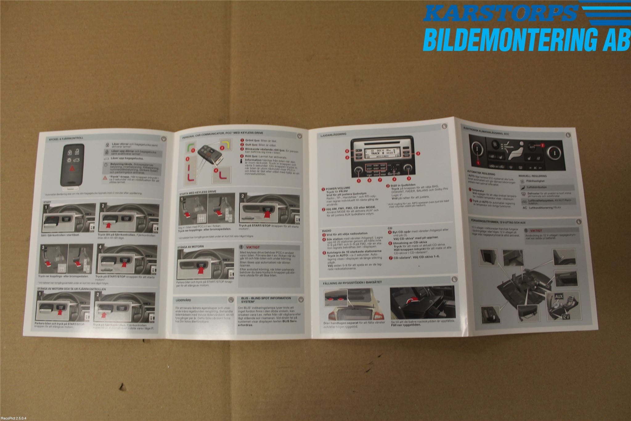 Volvo S80 07-13 Instruktionsbok