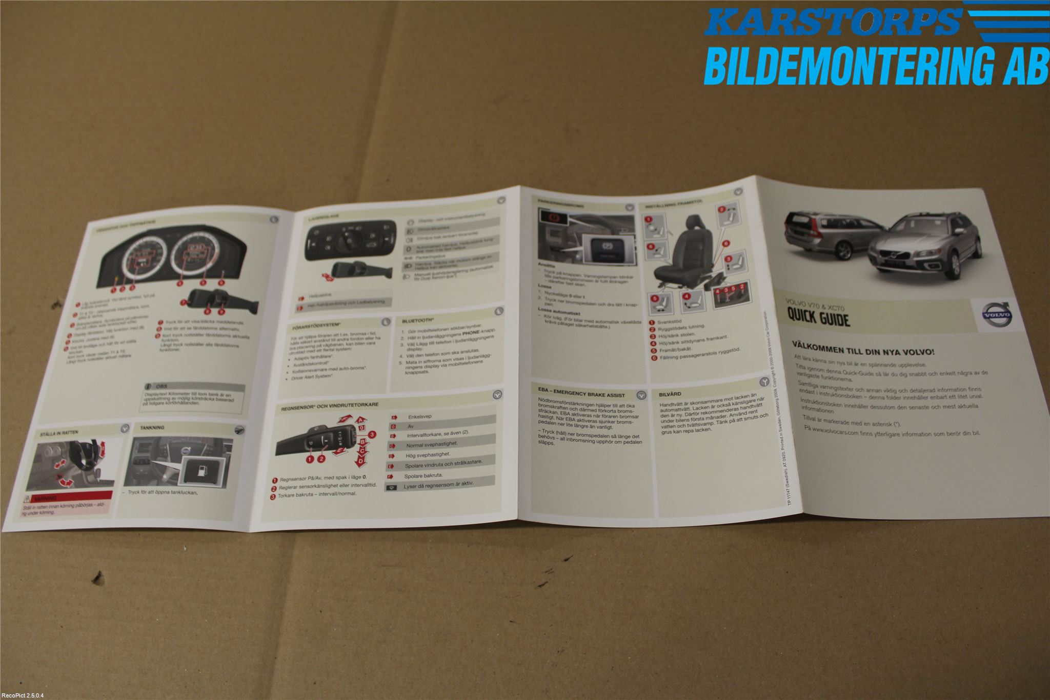 Volvo V70 08-13 Instruktionsbok