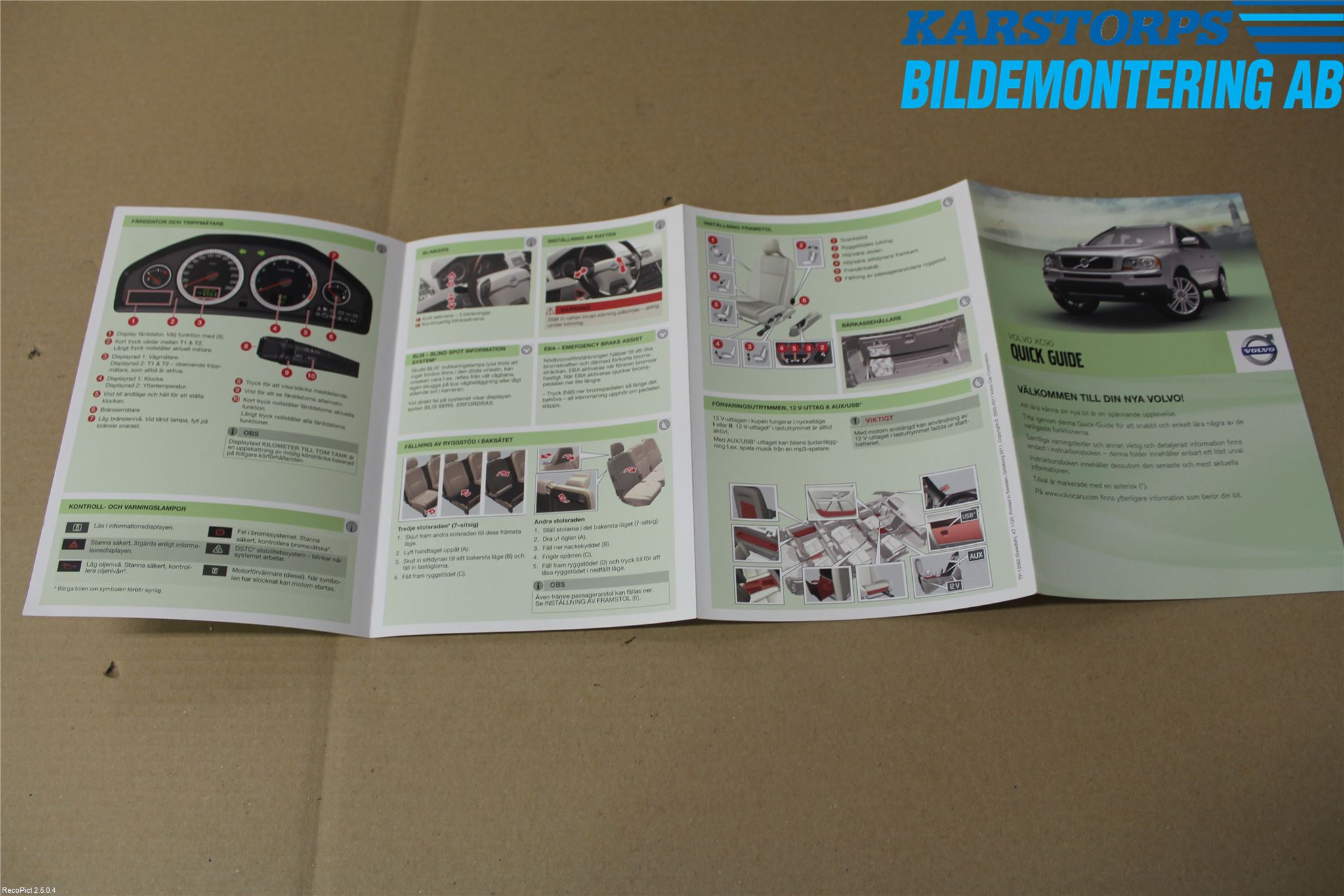 Volvo XC90 07-14 Instruktionsbok