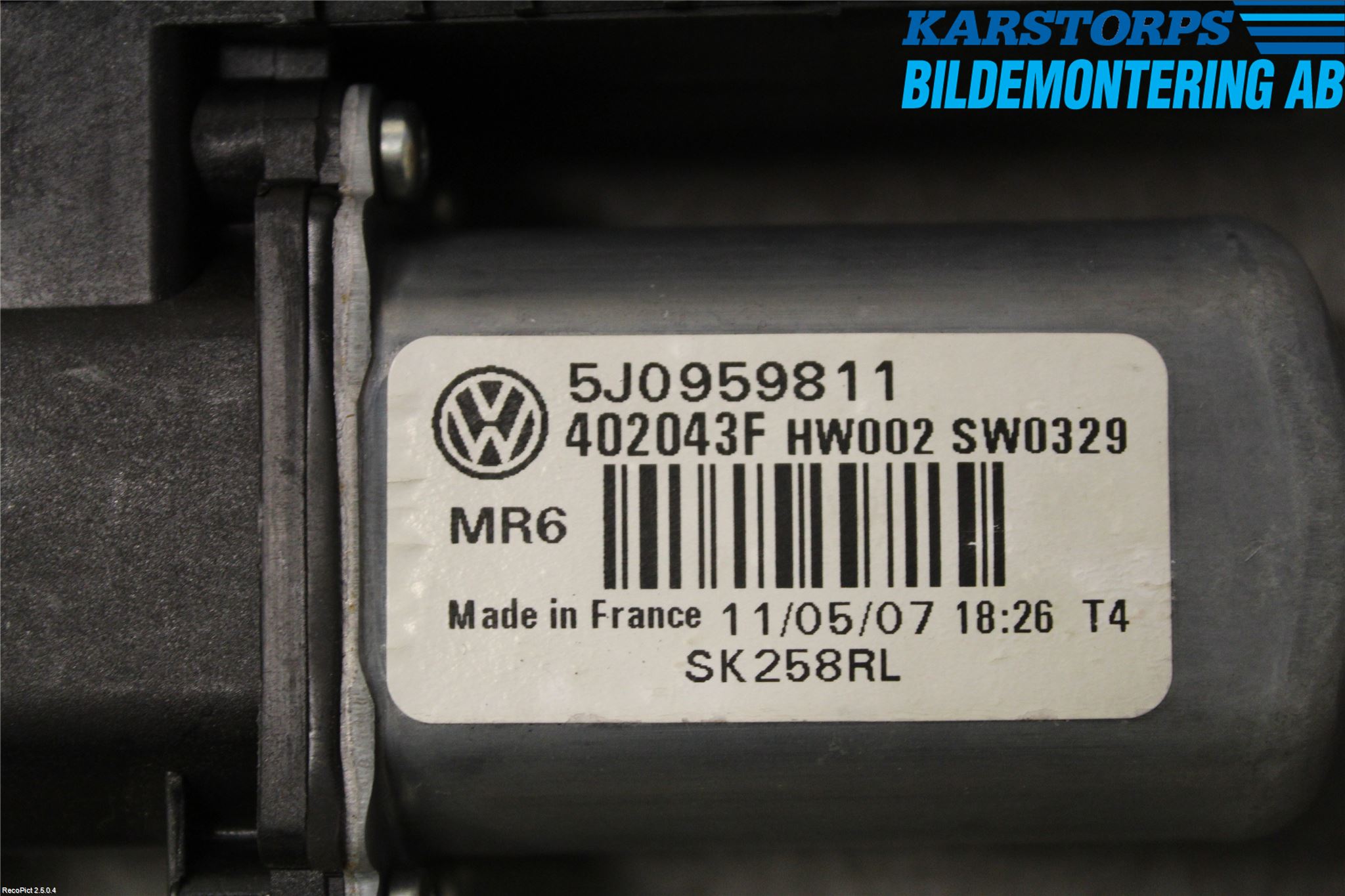 Skoda ROOMSTER Fönsterhiss El Kompl