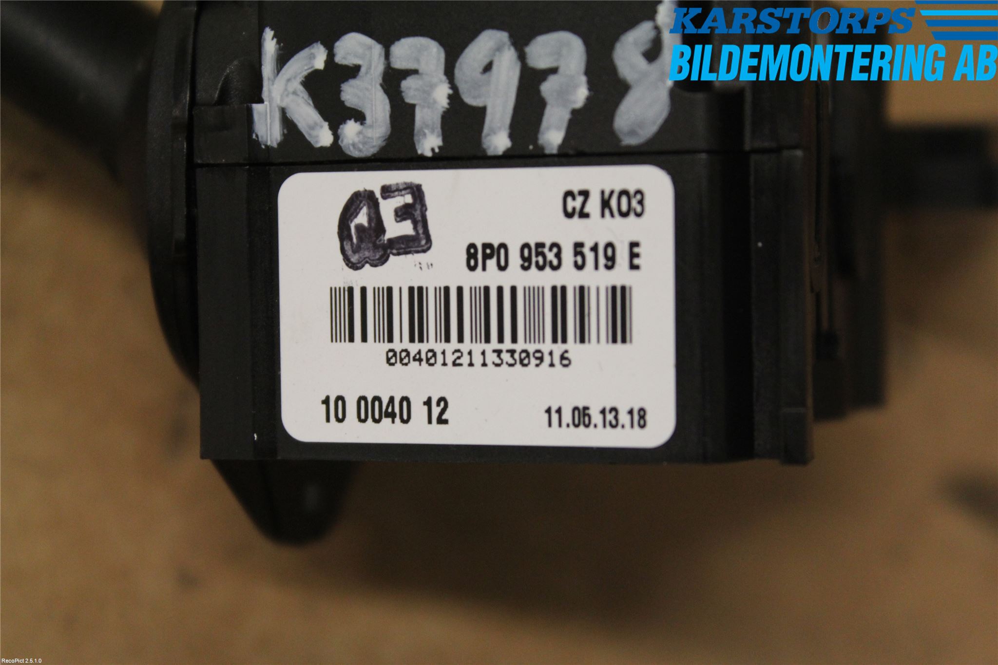 Audi A3/S3 05-13 Spak Torkar-Spolomk