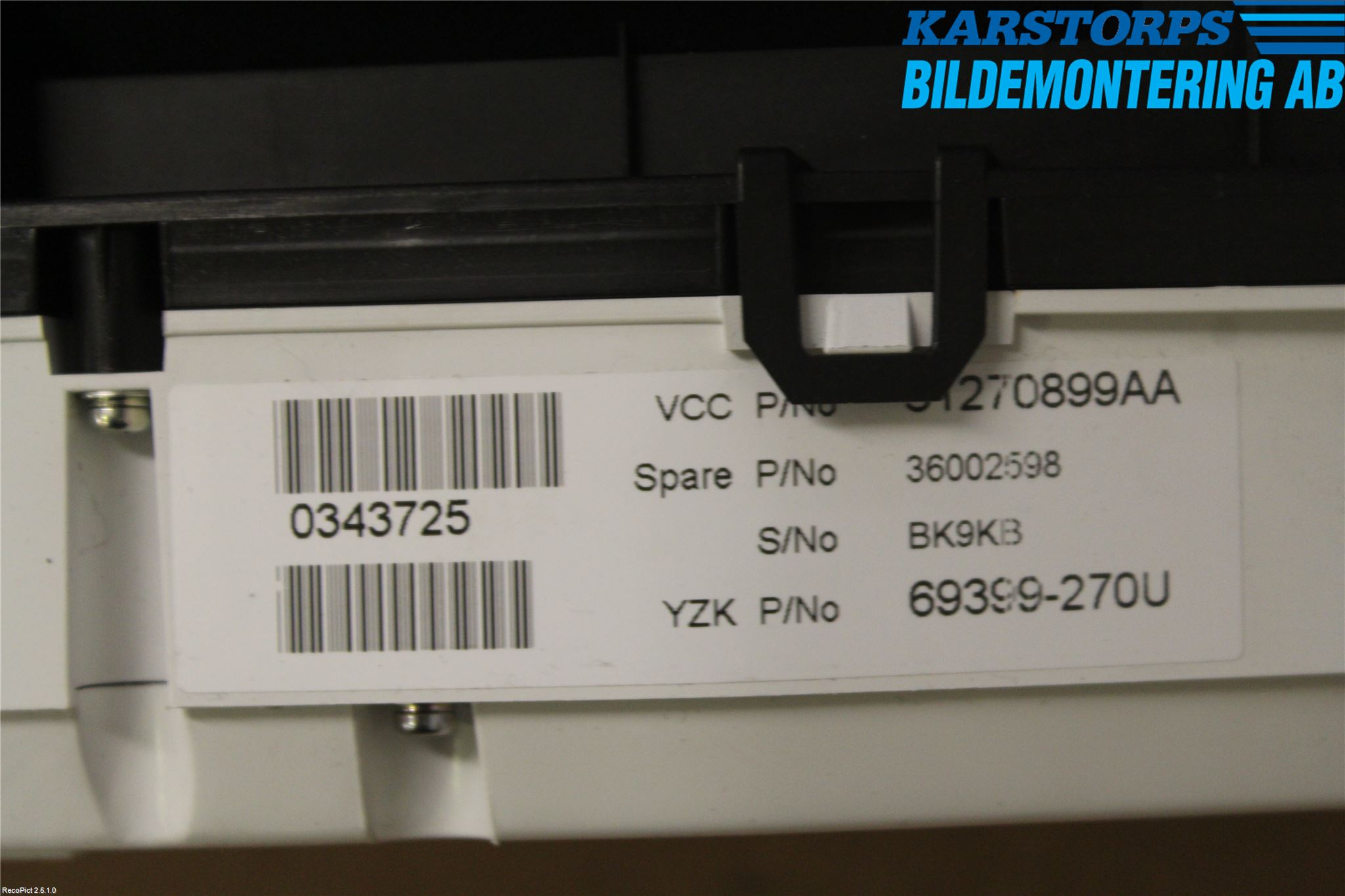 Volvo V70 08-13 Instrument Komb