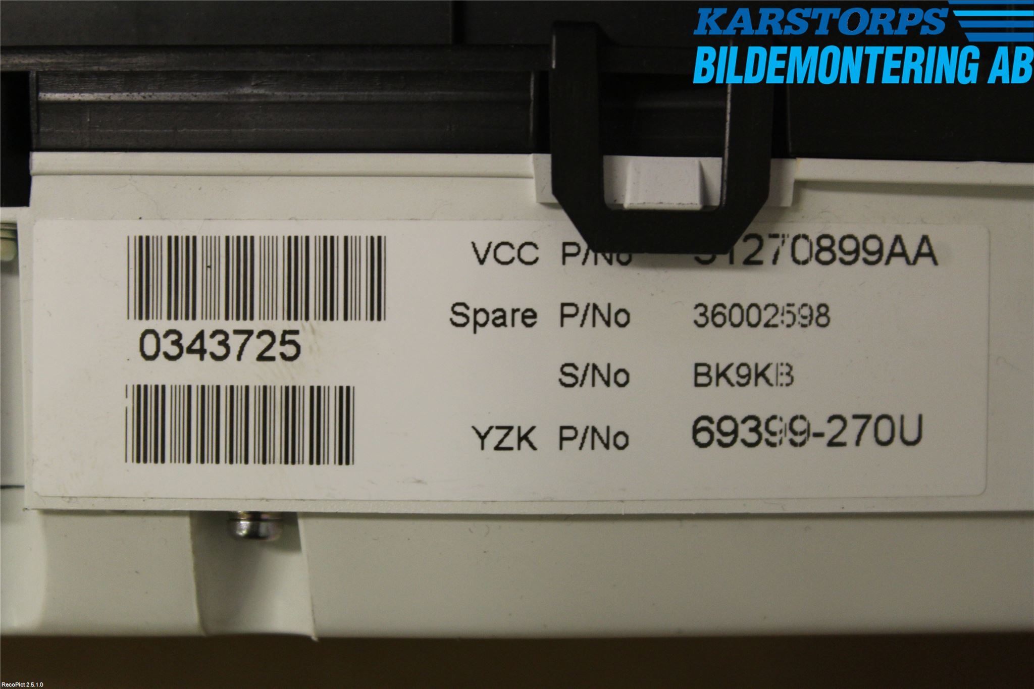 Volvo V70 08-13 Instrument Komb