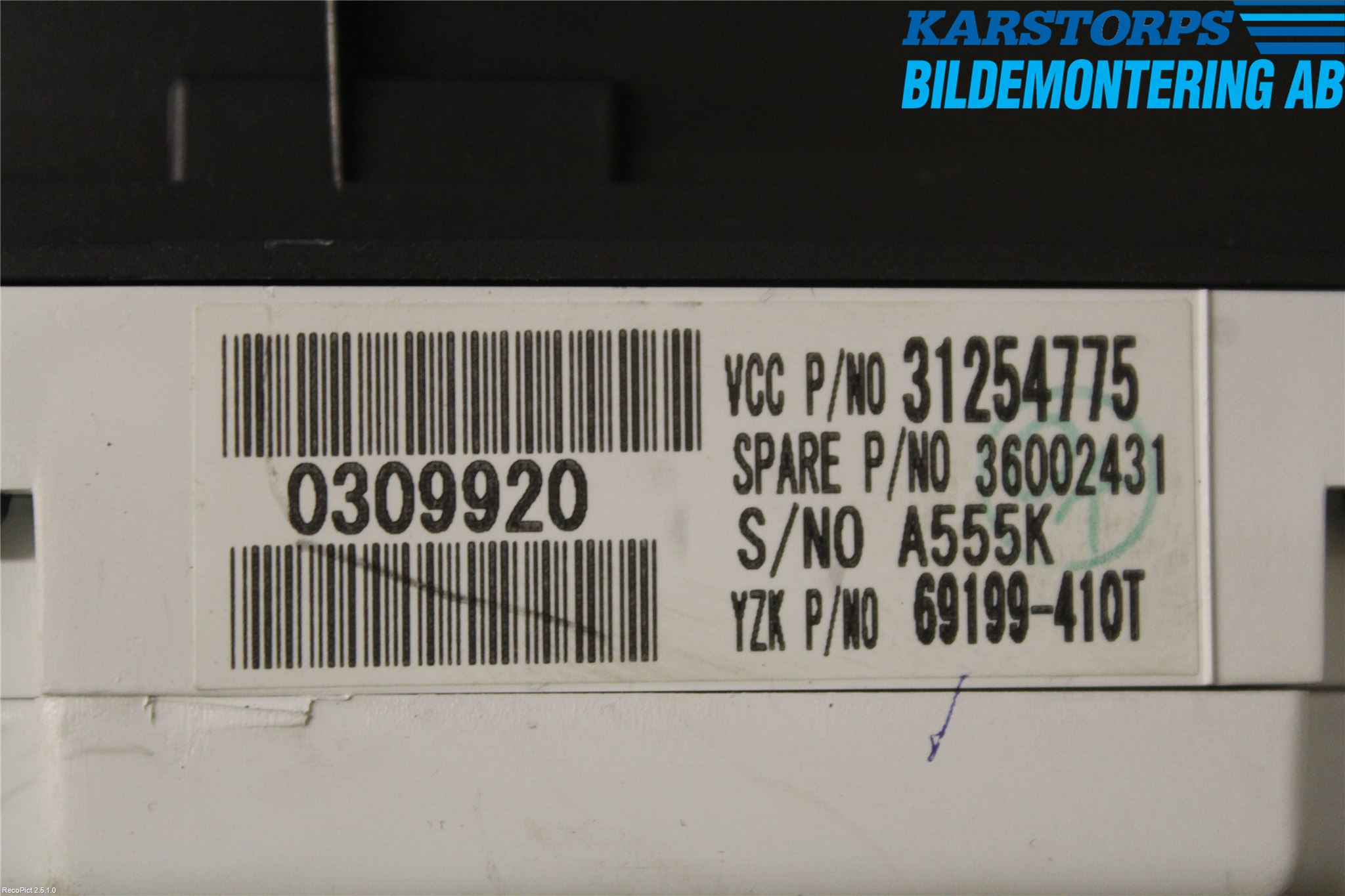 Volvo V50 08-12 Instrument Komb