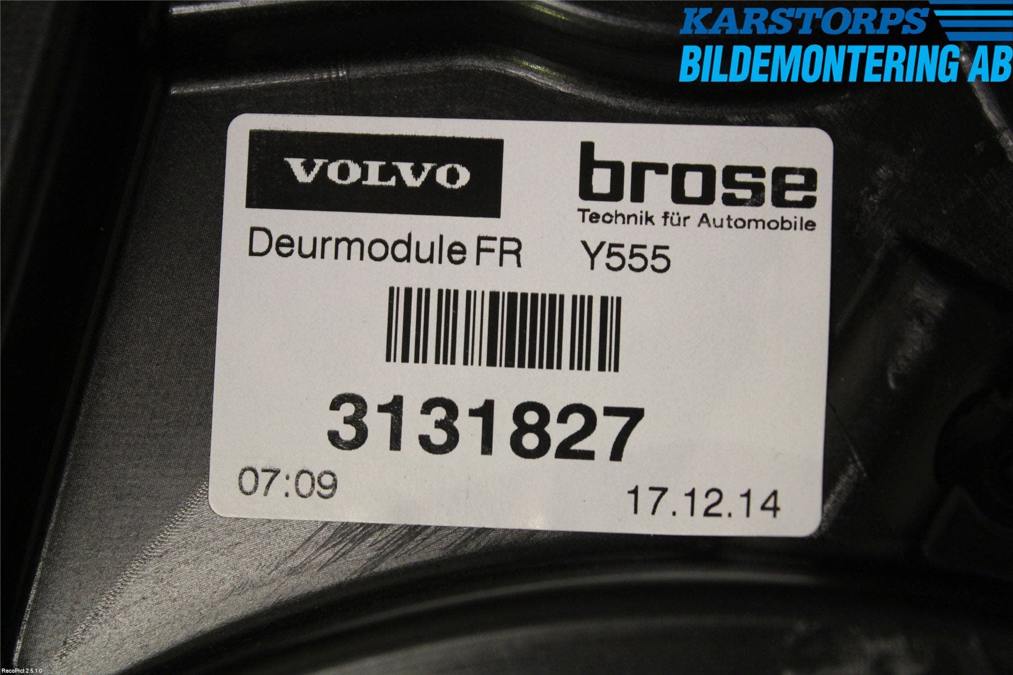 Volvo V40 12-19 Fönsterhissmekanism