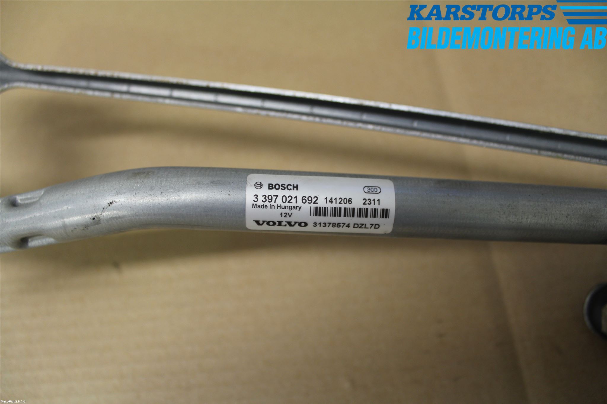 Volvo V40 12-19 Torkarmekanism Vindruta