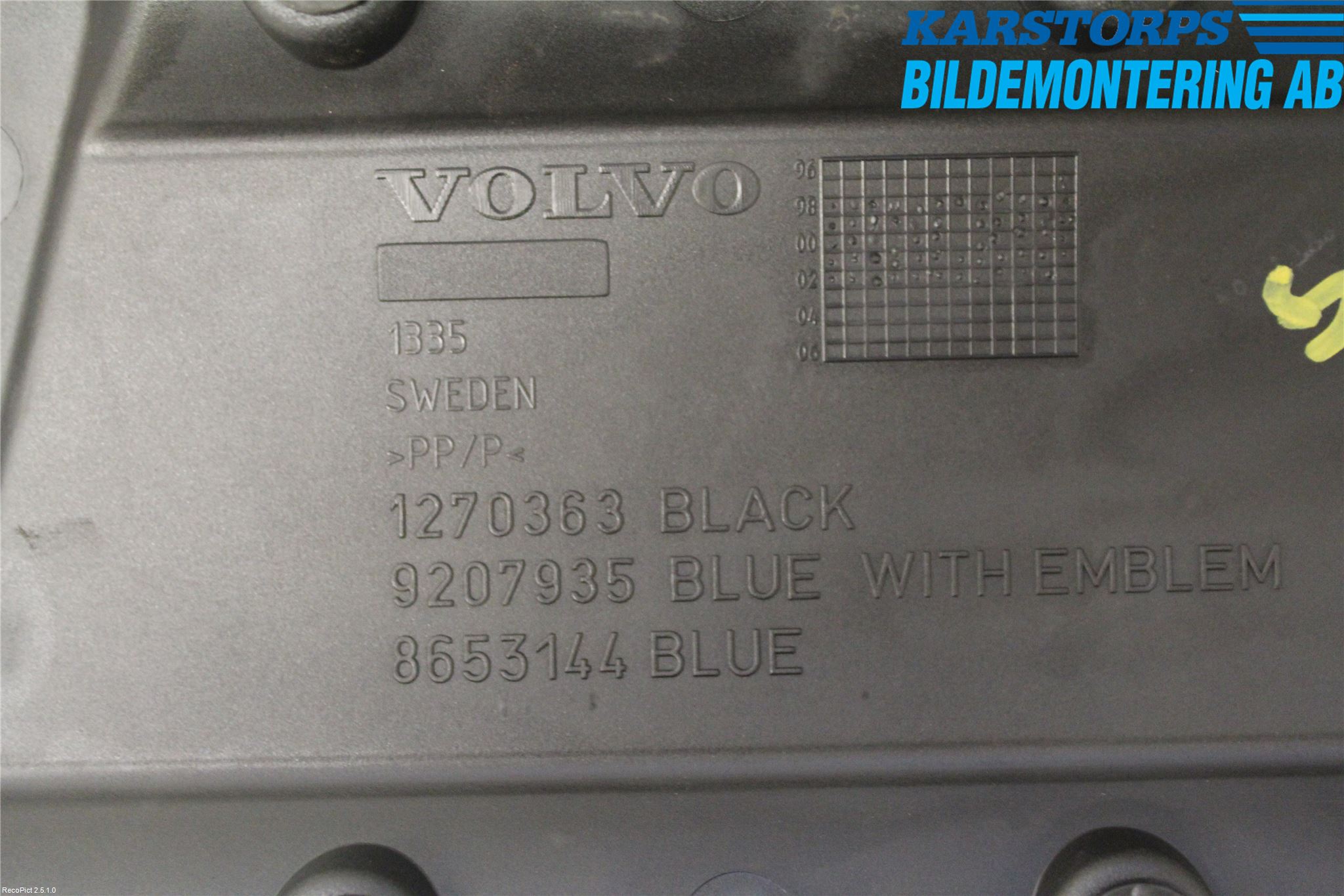 Volvo XC70 01-04 Motorkåpa