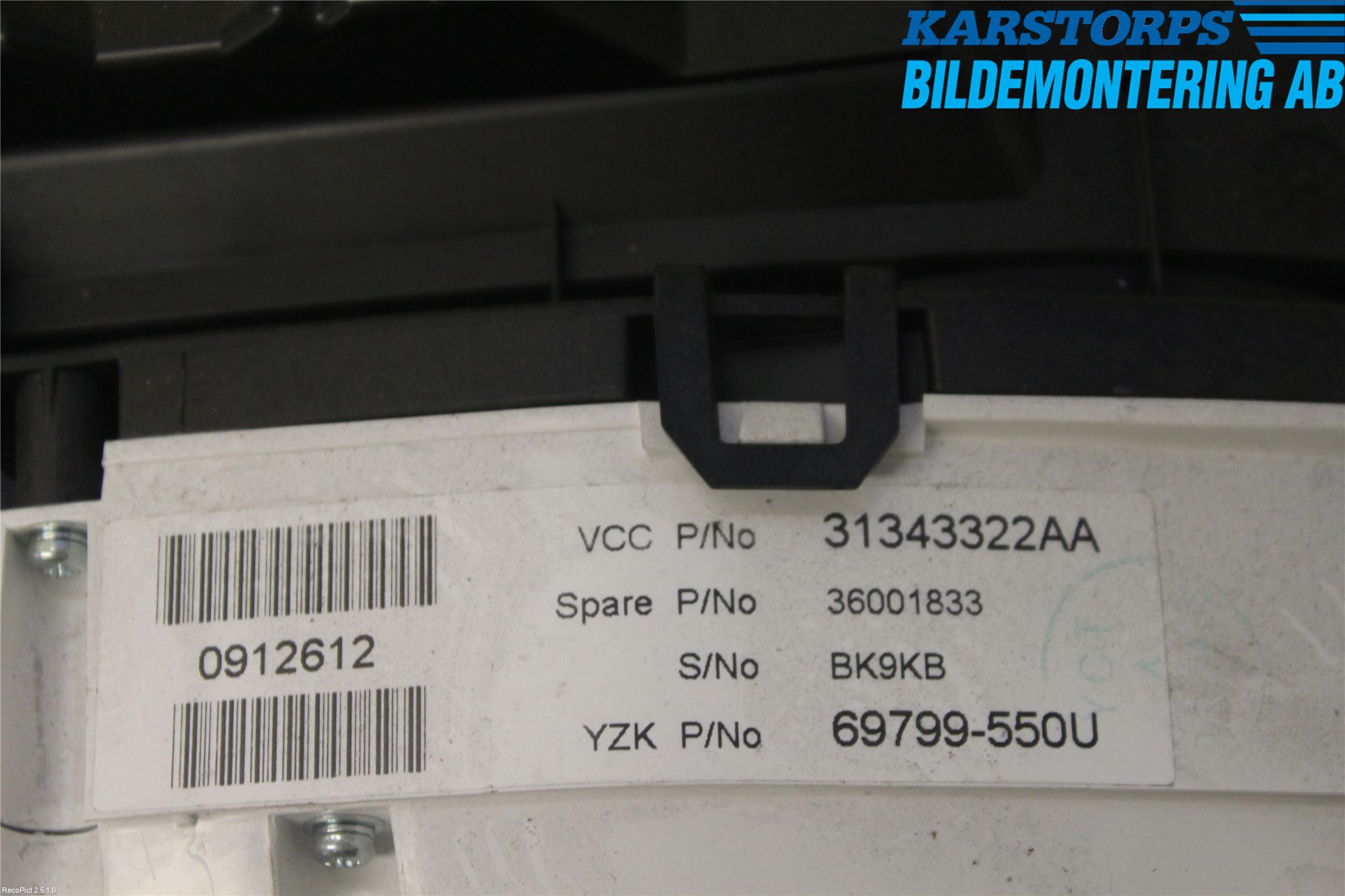 Volvo V70 08-13 Instrument Komb