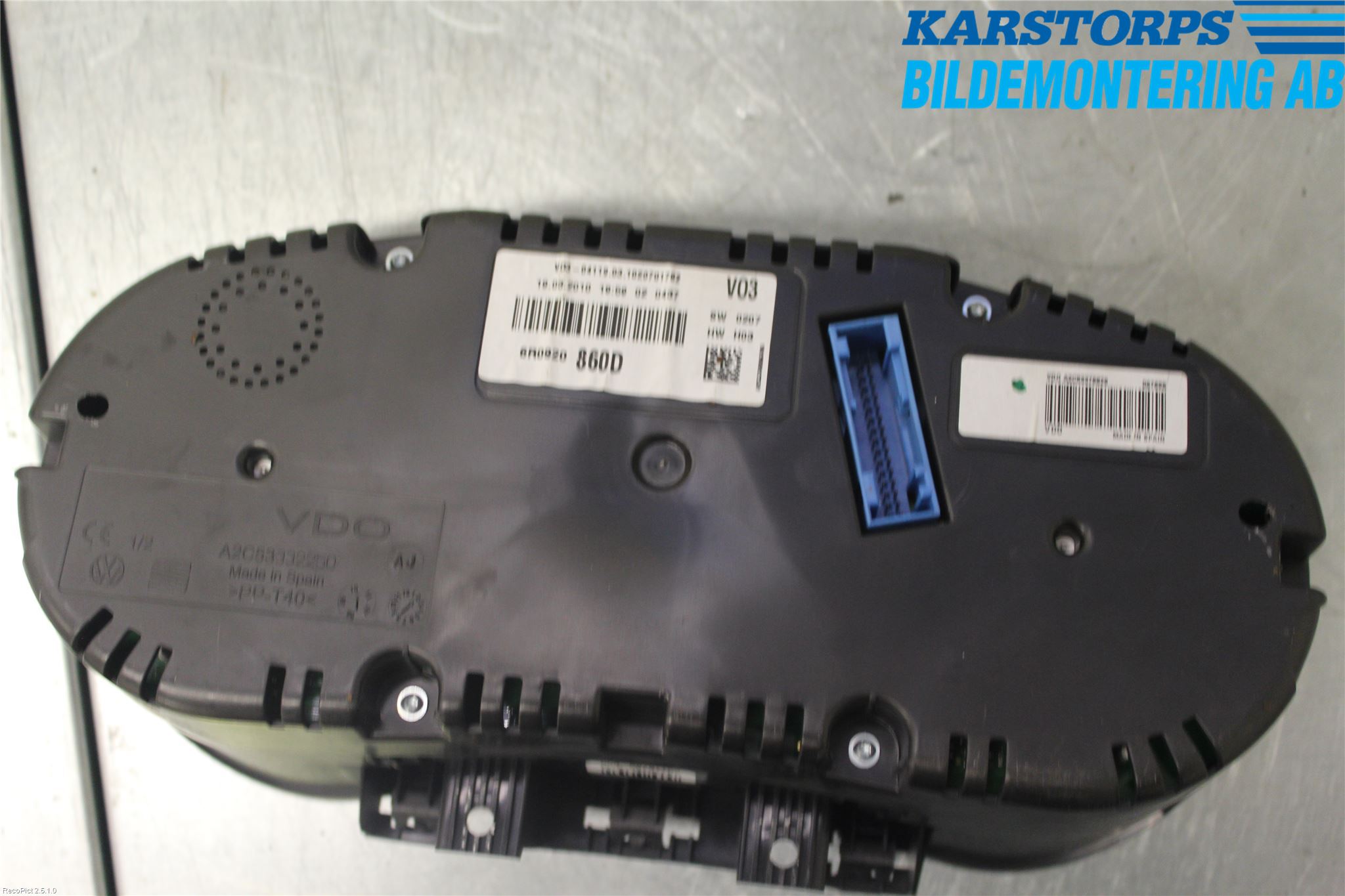 Volkswagen VW POLO 10-17 Instrument Komb