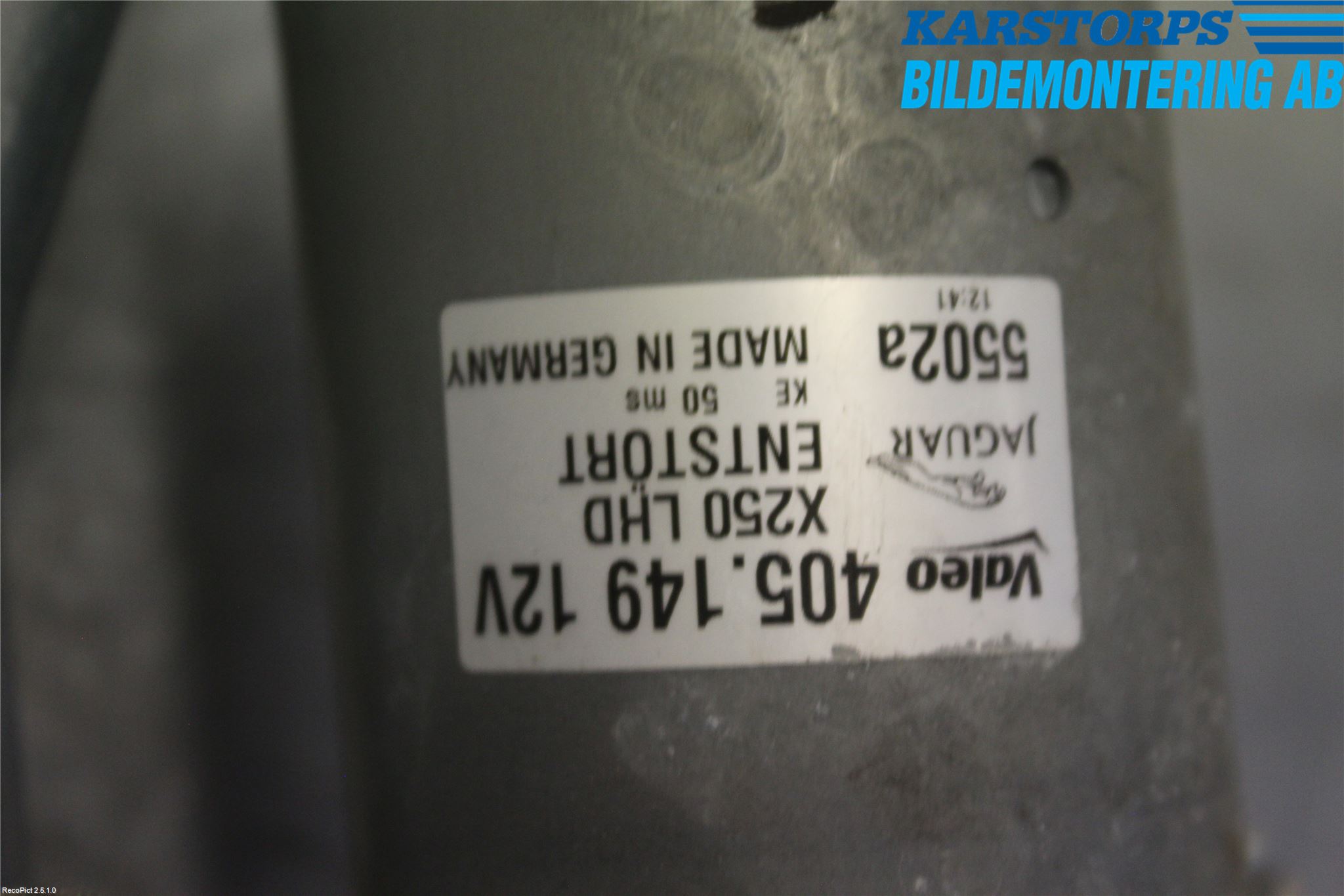 Jaguar XF 08-15 Torkarmekanism Vindruta