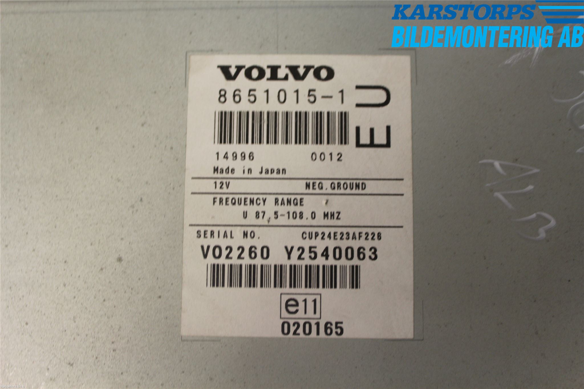 Volvo S60 01-04 Gps Navigator