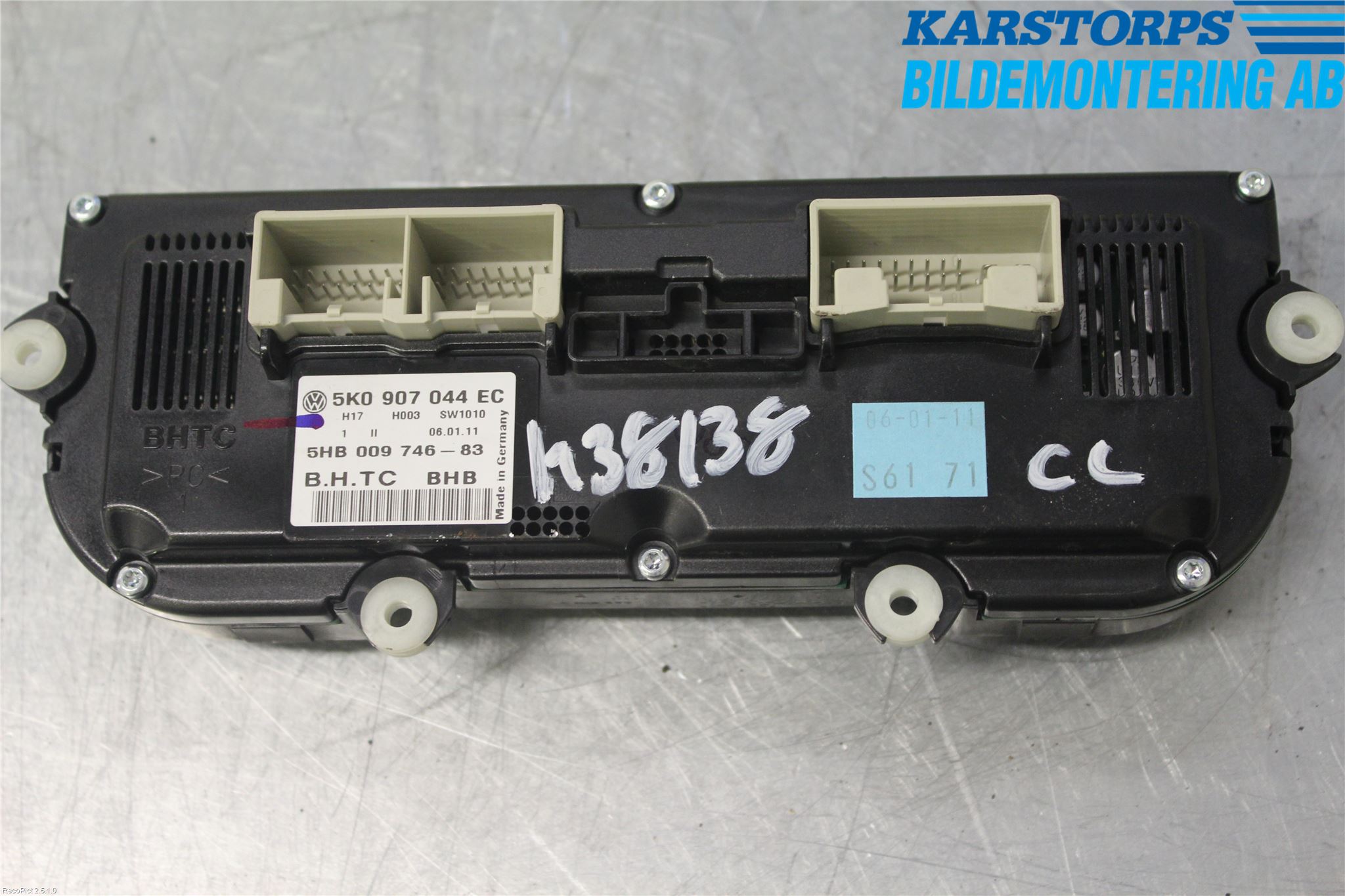 Volkswagen VW PASSAT 11-14 Värmereglage