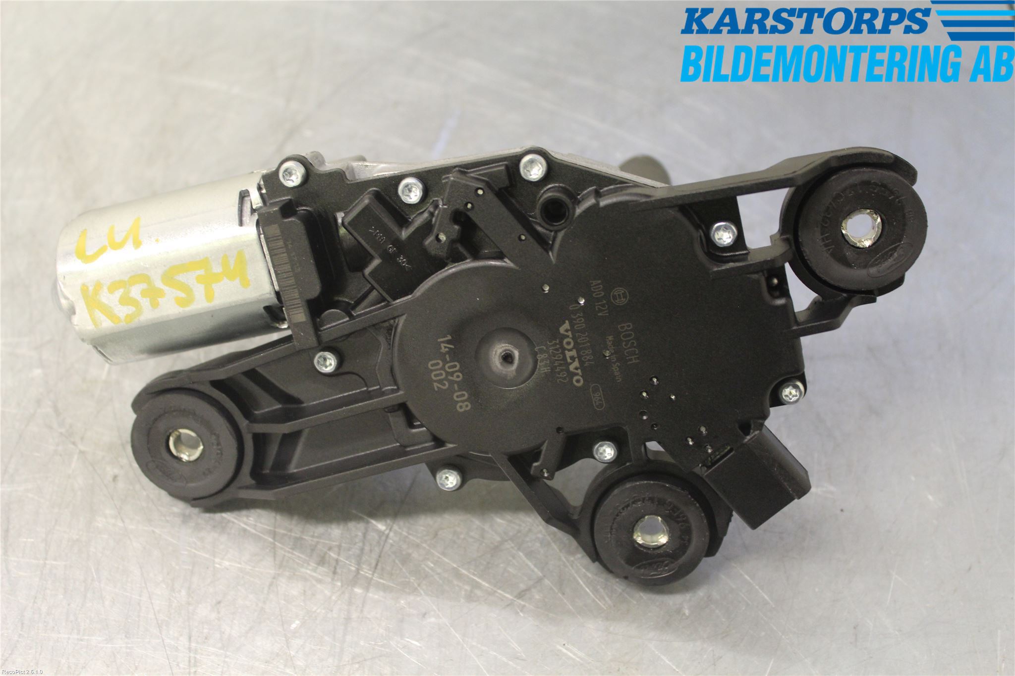 Volvo V60 14-18 Torkarmotor Baklucka