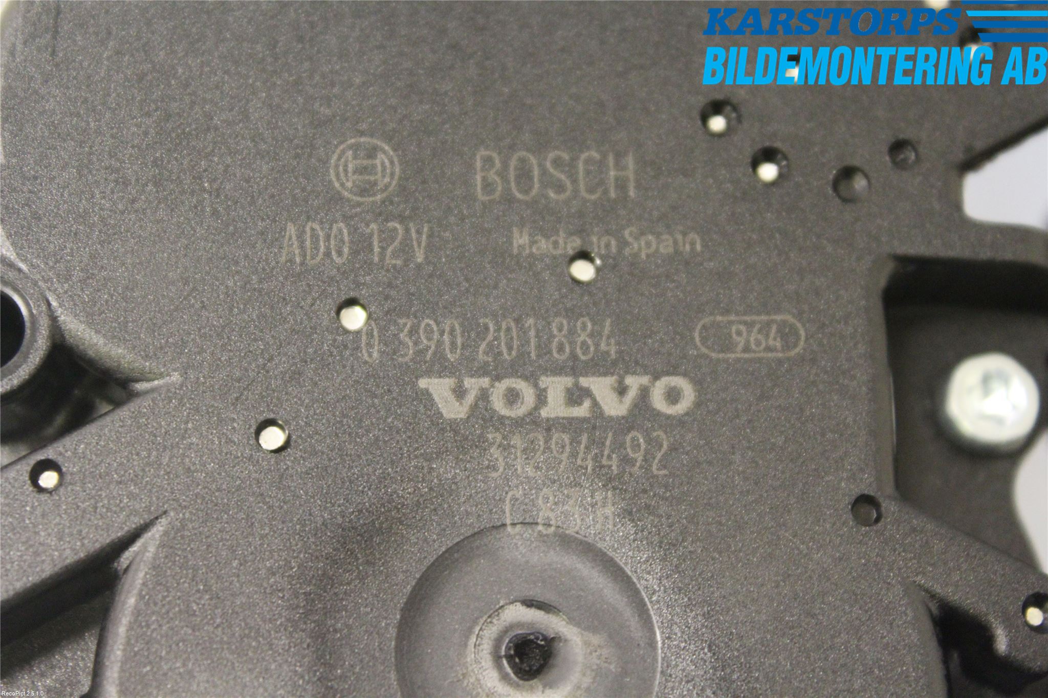 Volvo V60 14-18 Torkarmotor Baklucka