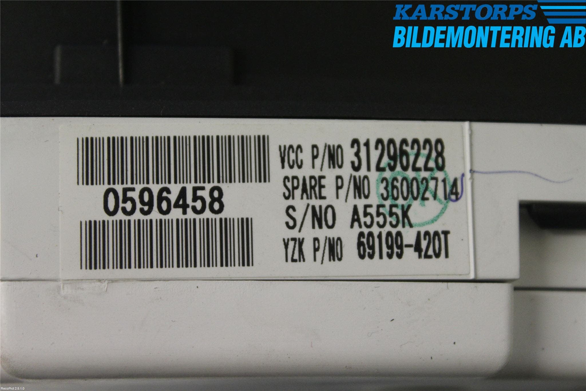 Volvo V50 08-12 Instrument Komb