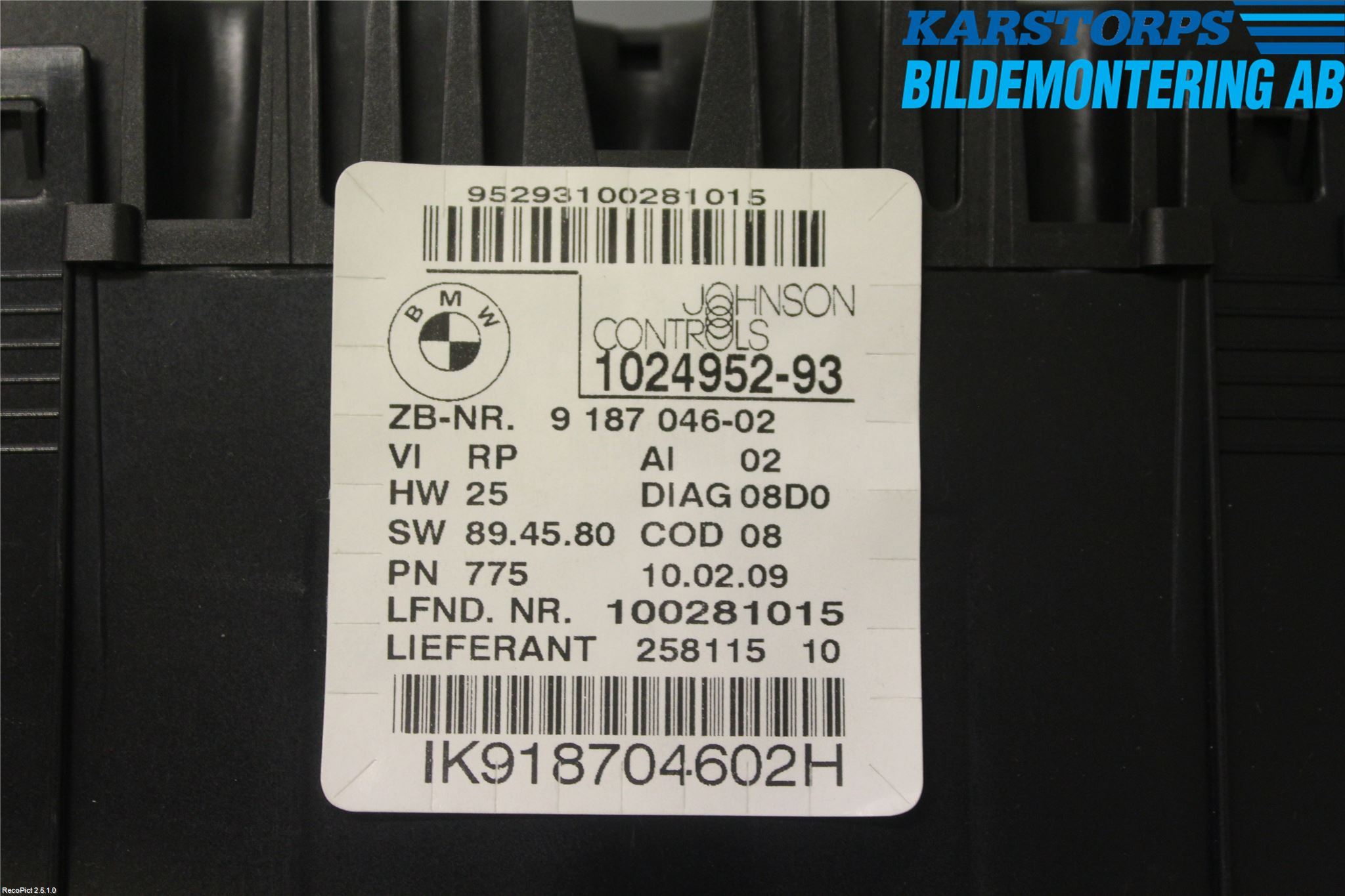 BMW 1 E87/81 5D/3D 03-11 Instrument Komb