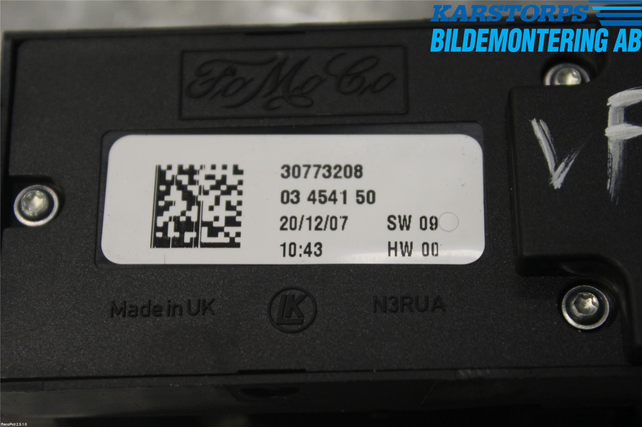 Volvo C30 07-10 Strömställare Elhiss