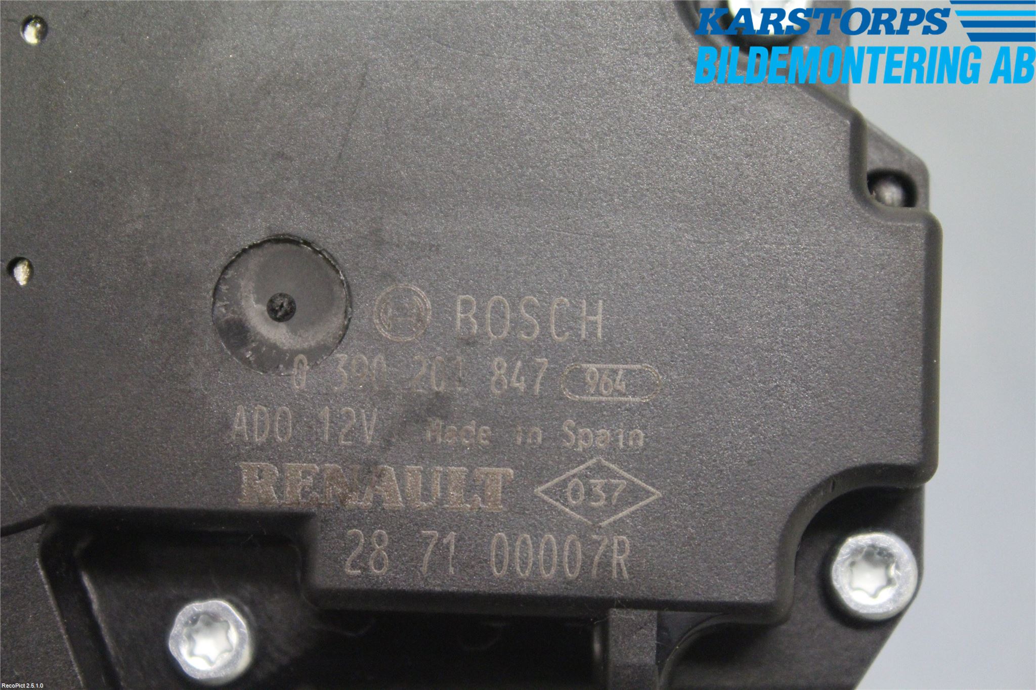 Renault MEGANE III 09-15 Torkarmotor Baklucka