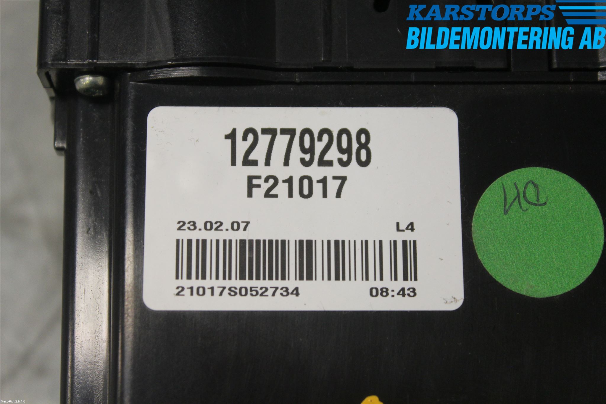 Saab 9-5     06-10 Ac Styrenhet Ac Manöveren