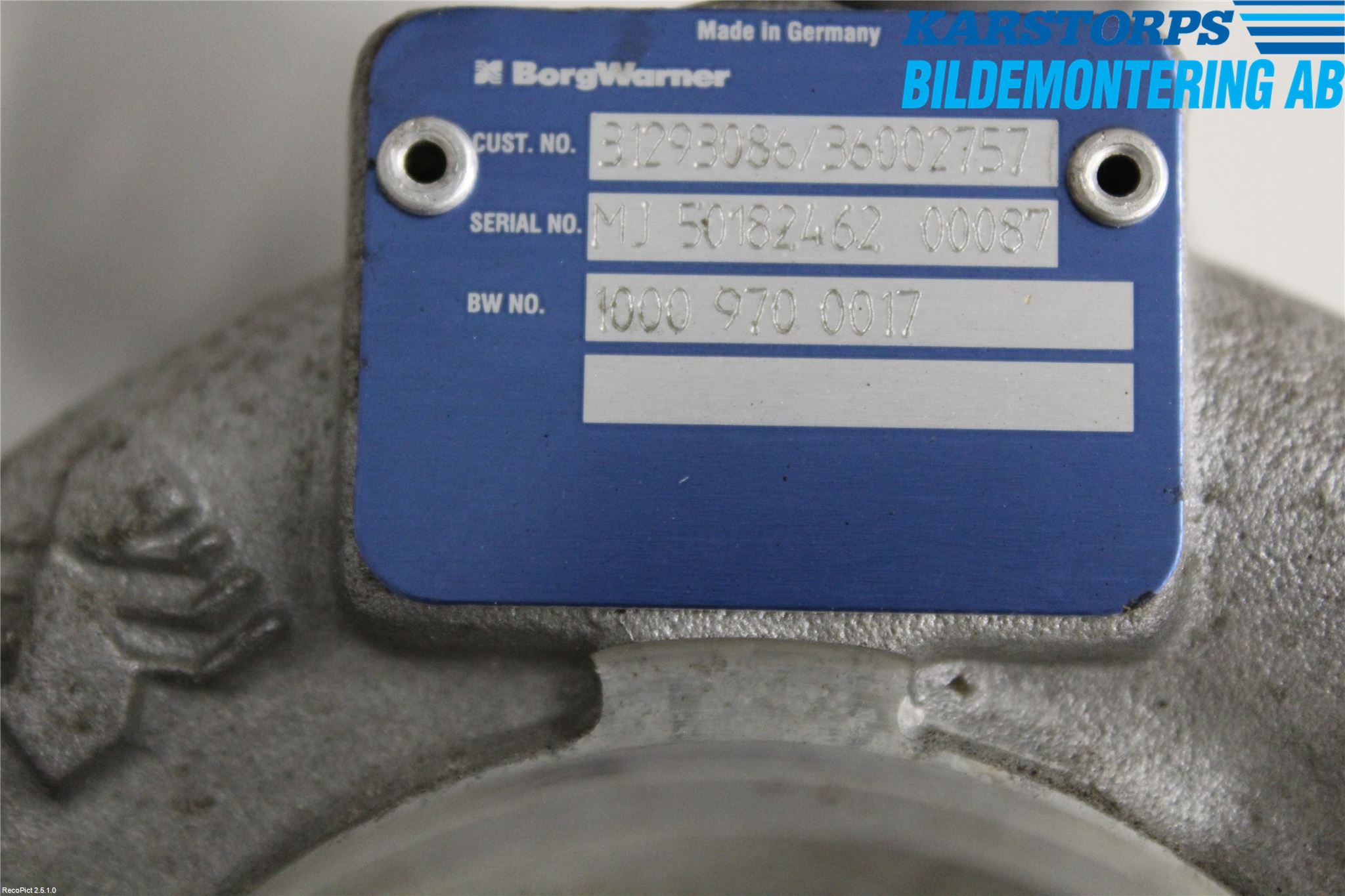 Volvo V70 08-13 Turboaggregat