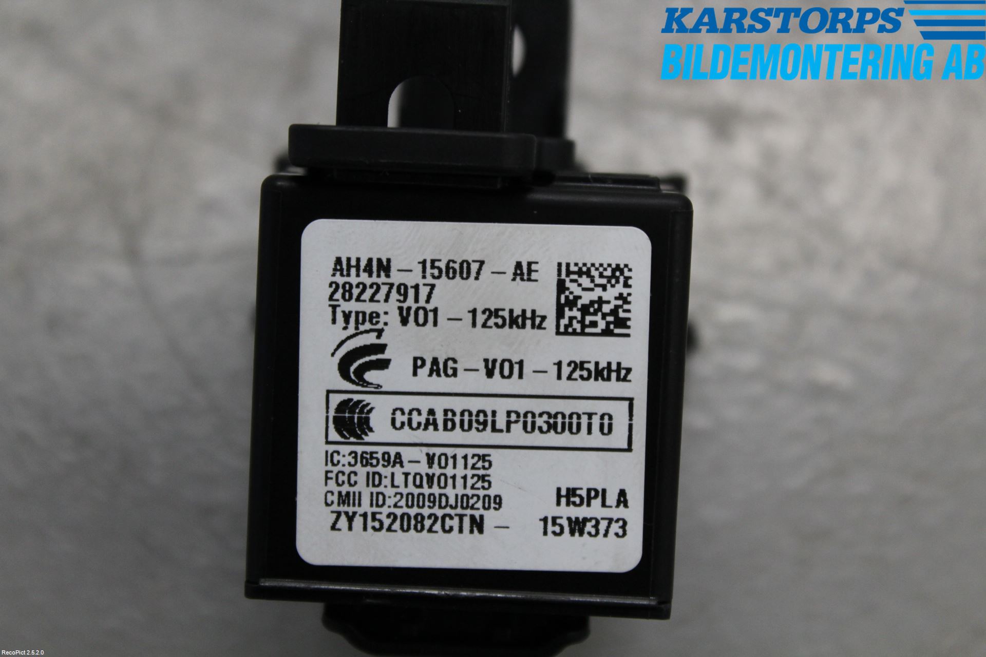 Volvo V40 12-19 Tändlås