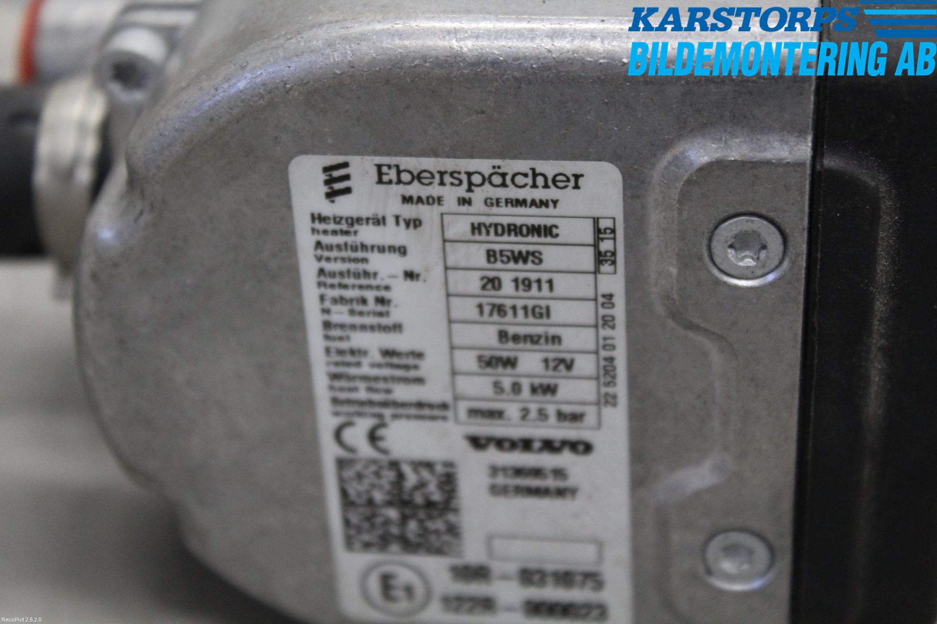 Volvo V40 12-19 Bensinvärmare