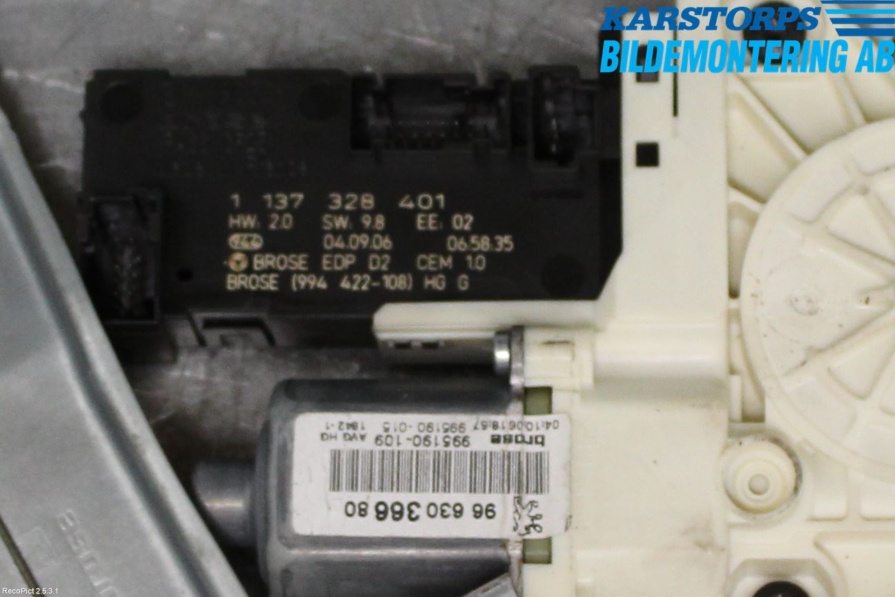 Peugeot 407 Fönsterhiss El Kompl