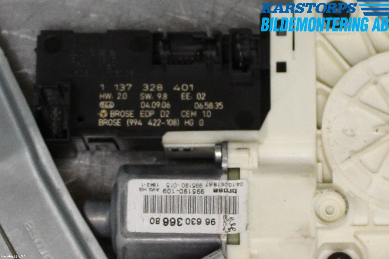 Peugeot 407 Fönsterhiss El Kompl