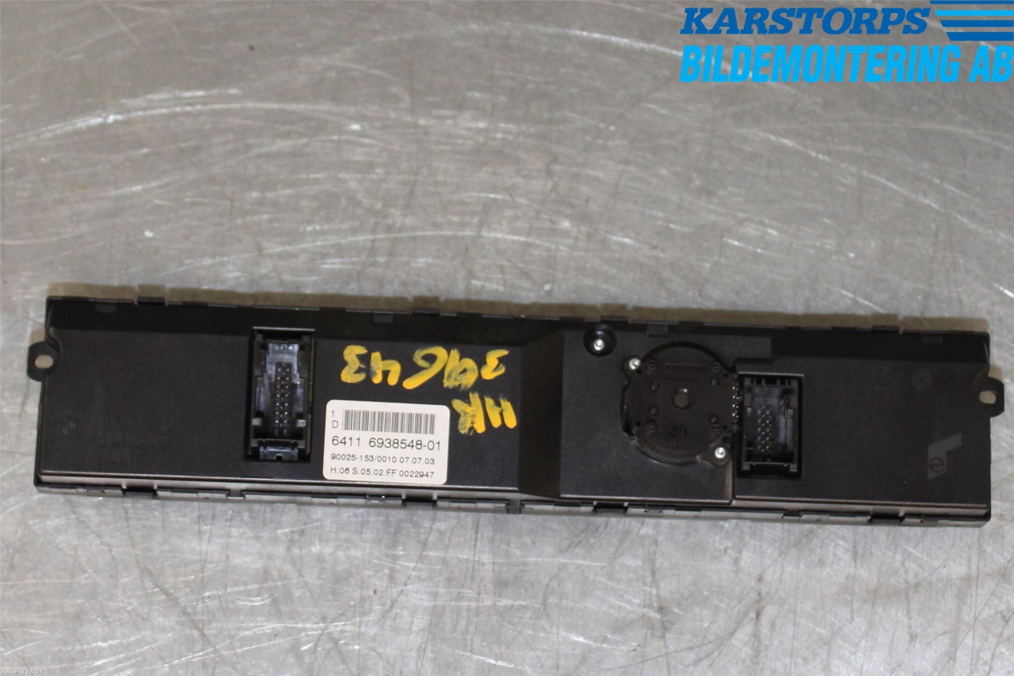 BMW 5 E60/61 Sed/Tou 02-10 Värmereglage