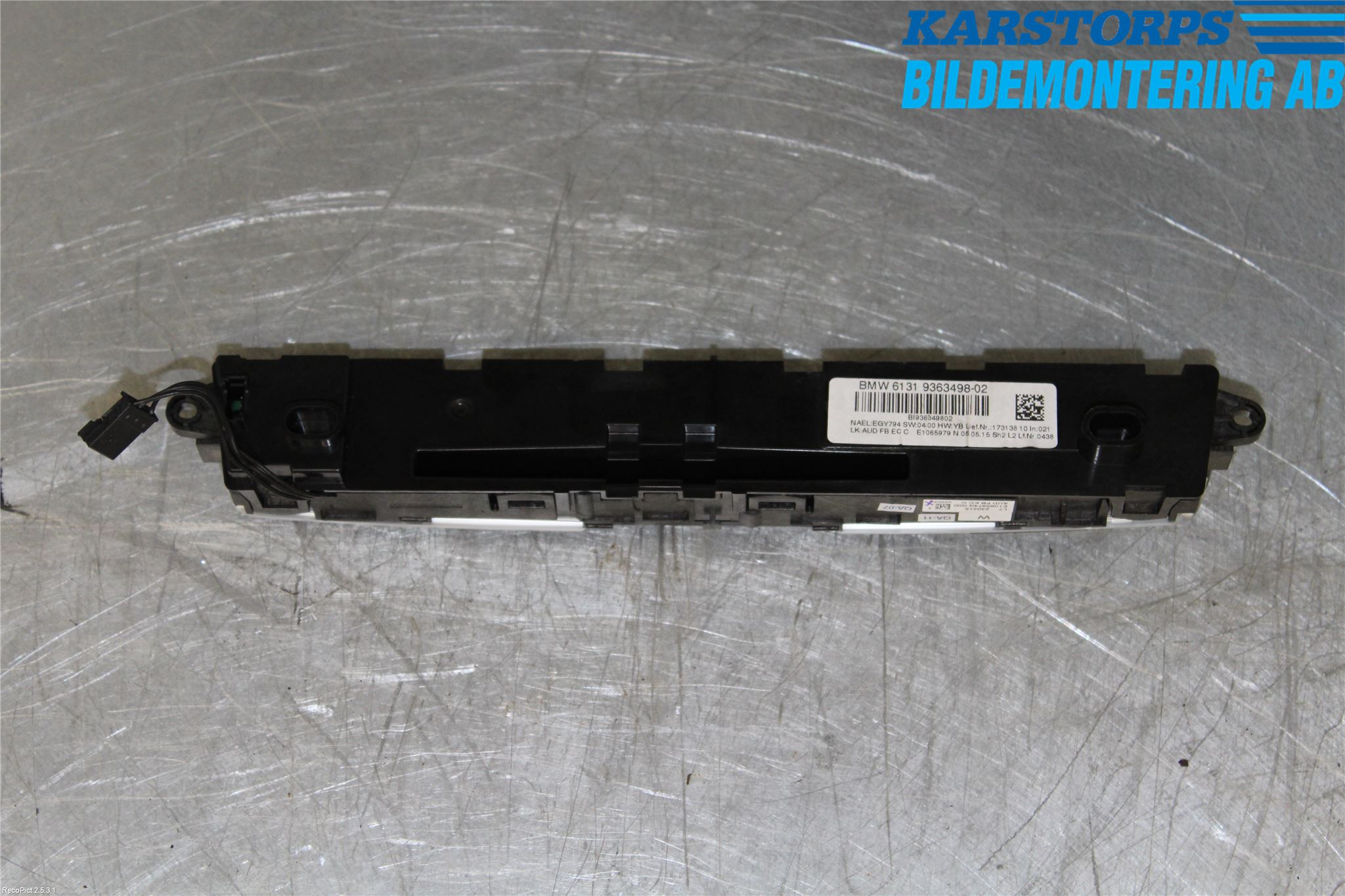BMW 3 F30/F31/F80 12-19 Cd Radio - Multimediapanel