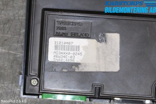 Volvo S80 07-13 Kontrolldisplay