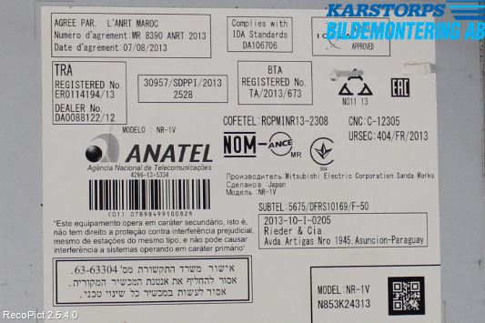 Volvo V70 14-16 Cd Radio - Multimediapanel